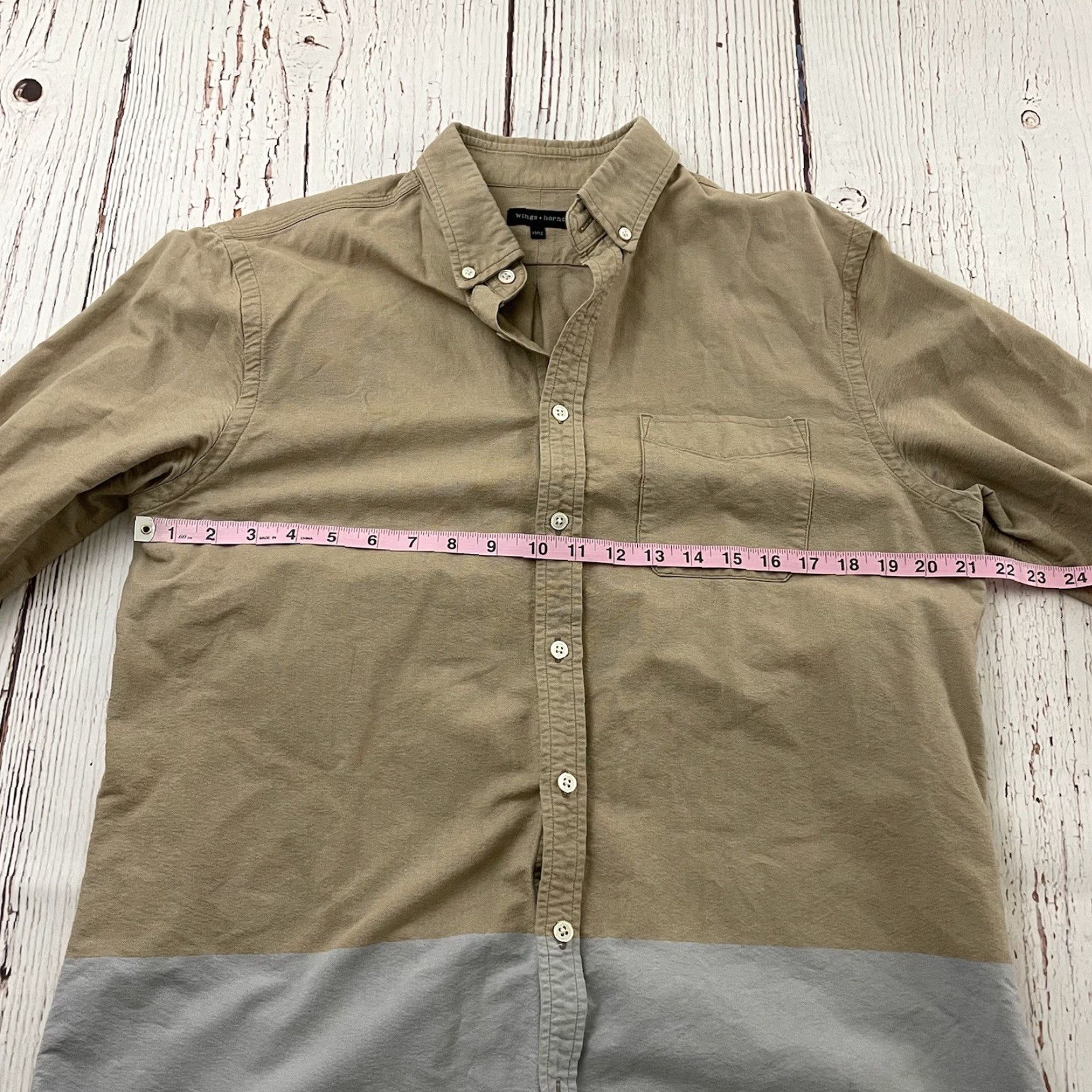 Vintage Wings + Horns Long Sleeve Button-Up Shirt Mens XL Brown Gray Wardrobe Shirt Size US XL / EU 56 / 4 - 4 Thumbnail