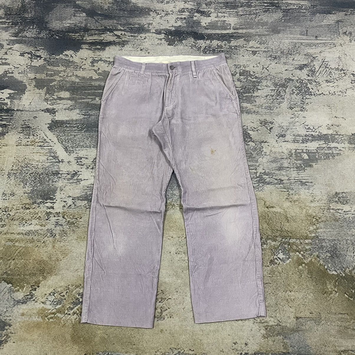 Vintage Vintage Adidas Purple Buckle Back Baggy Corduroy Pants Size US 33 - 1 Thumbnail
