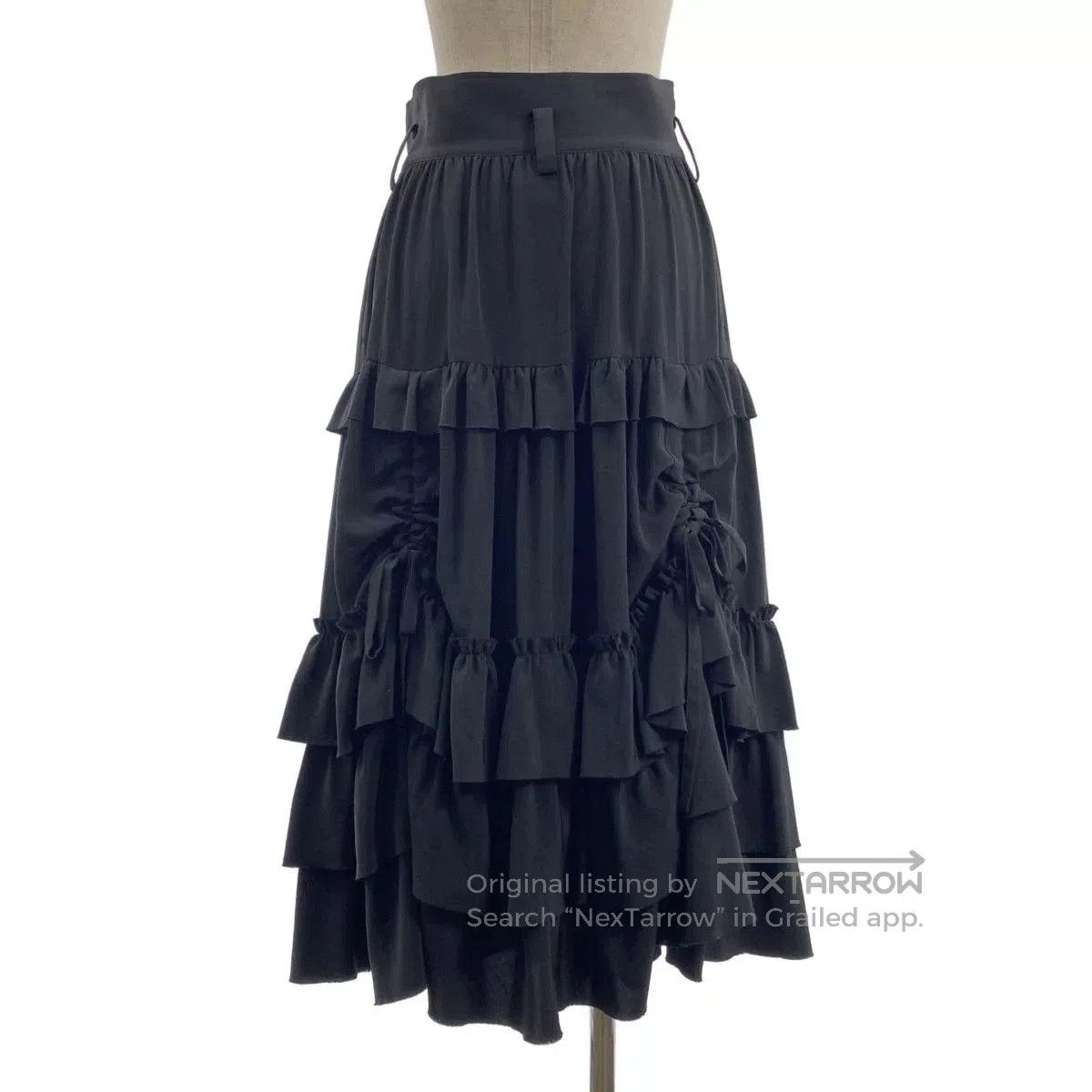 Y's Yohji Yamamoto Y's Black Drawstring Skirt. Size 33" - 8 Thumbnail