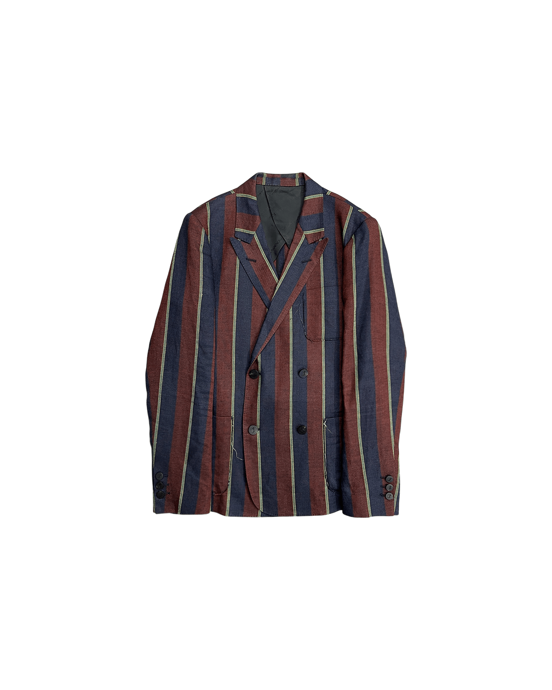 JOHN LAWRENCE SULLIVAN John Lawrence Sullivan Striped Linen Blazer Size XXS / US 00 / IT 34 - 1 Thumbnail