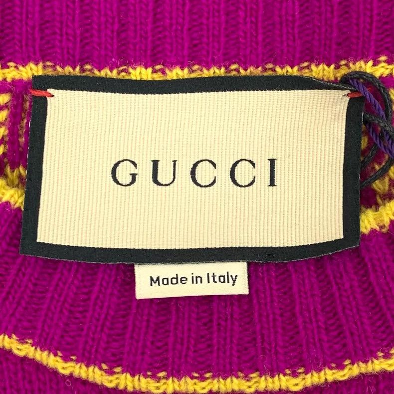 Gucci Gucci 23 purple logo jacquard printed wool round-neck shor Size S / US 4 / IT 40 - 5 Thumbnail