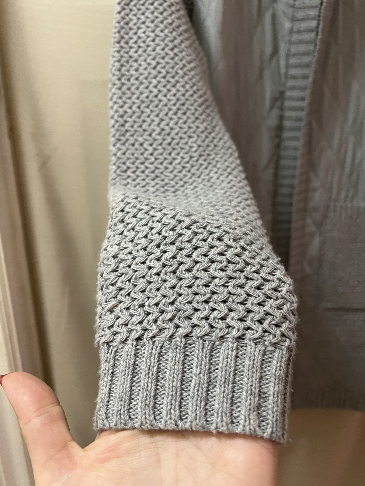 Other Loved + Adored grey quilted cardigan sweater size small Size S / US 4 / IT 40 - 4 Thumbnail