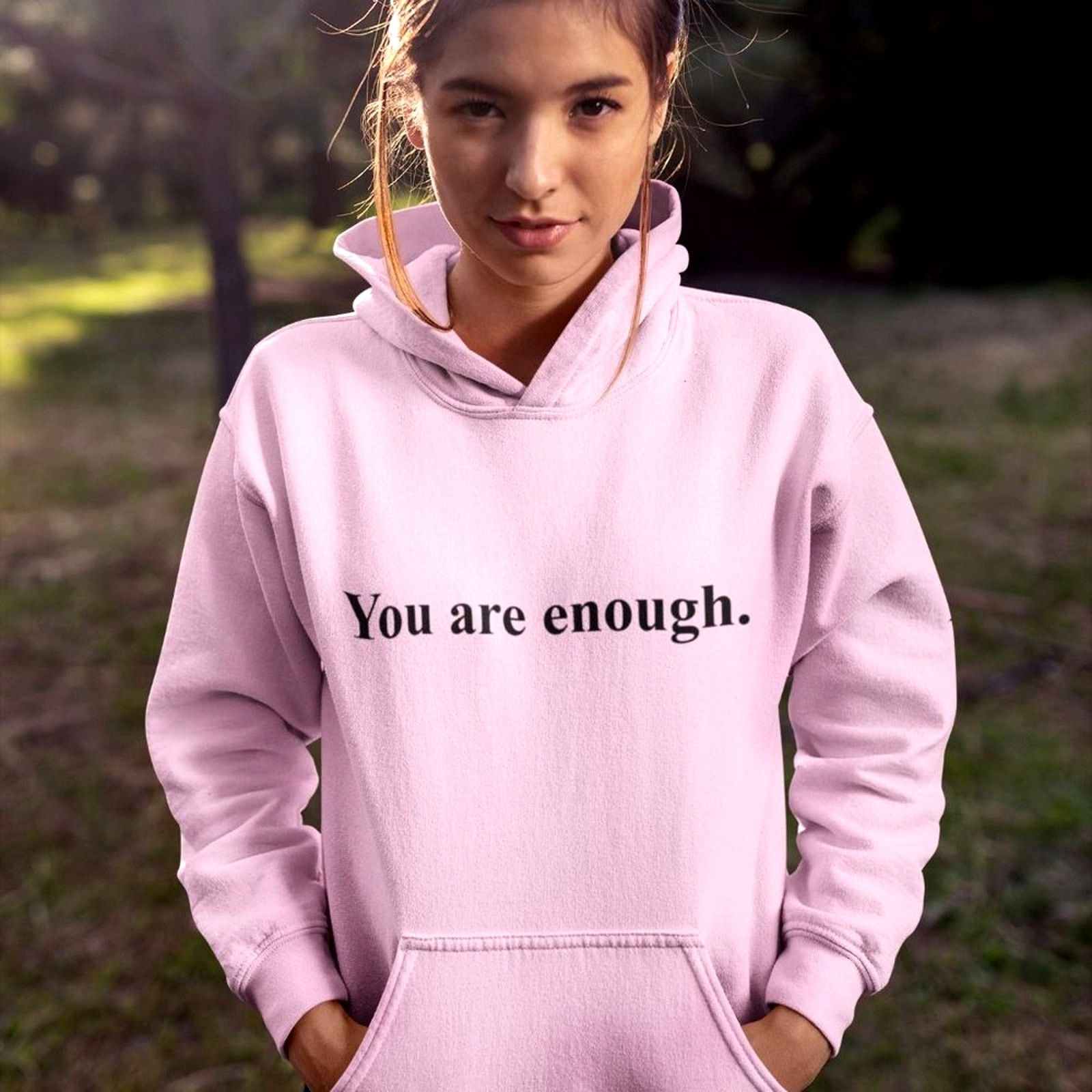 Other You Are Enough Sweatshirt Message on Back Pink Size XL (12) Size XL / US 12-14 / IT 48-50 - 2 Thumbnail