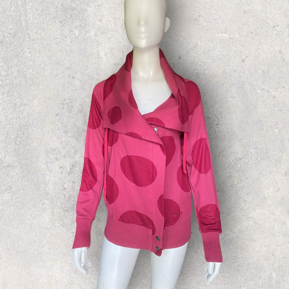 Vivienne Westwood VW Red Polka Dot Jersey Cotton Jacket Size S / US 4 / IT 40 - 1 Thumbnail