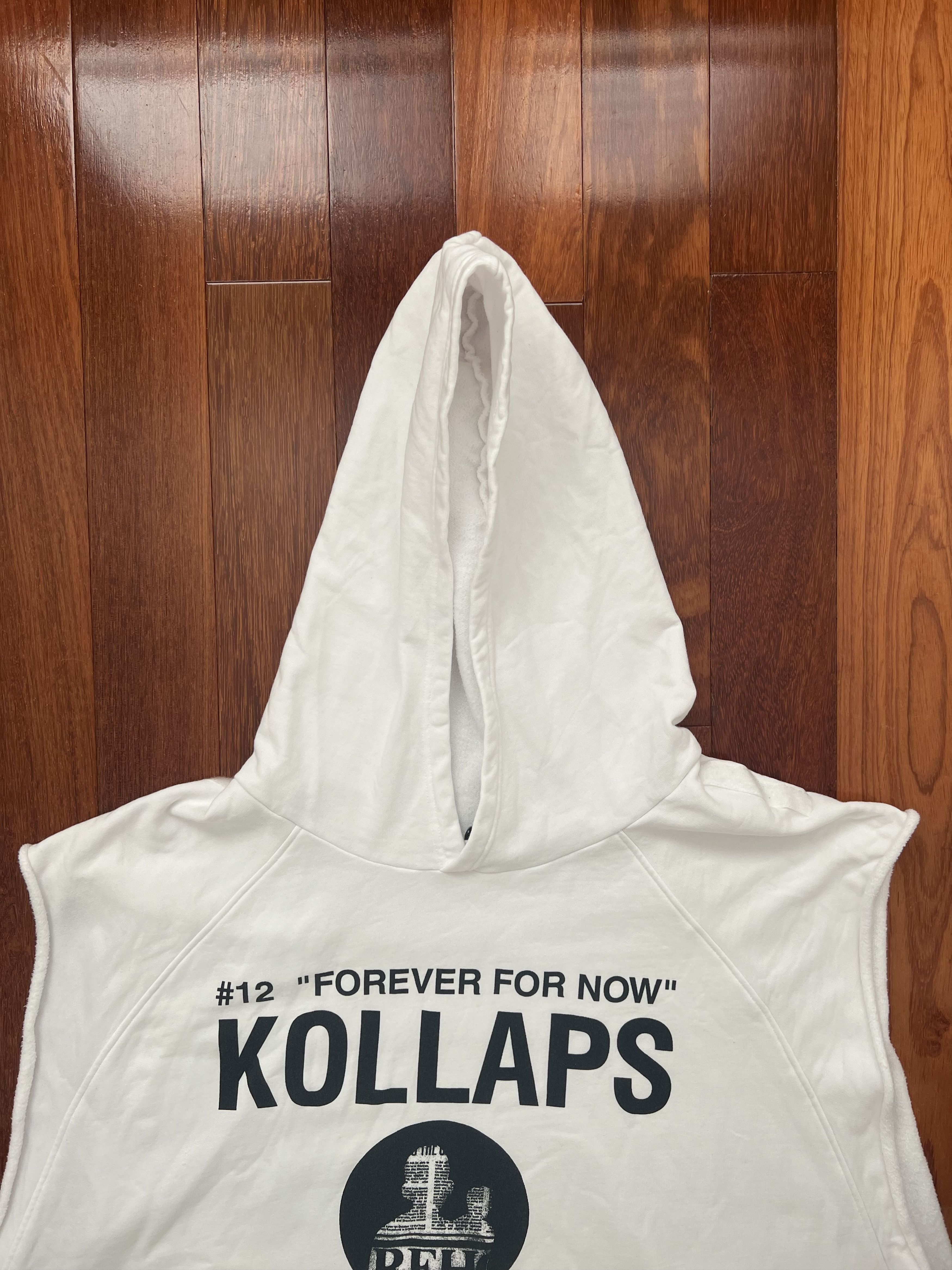 Raf Simons 💚 Raf Simons Redux Oversized White Kollaps Hoodie Size US M / EU 48-50 / 2 - 6 Thumbnail