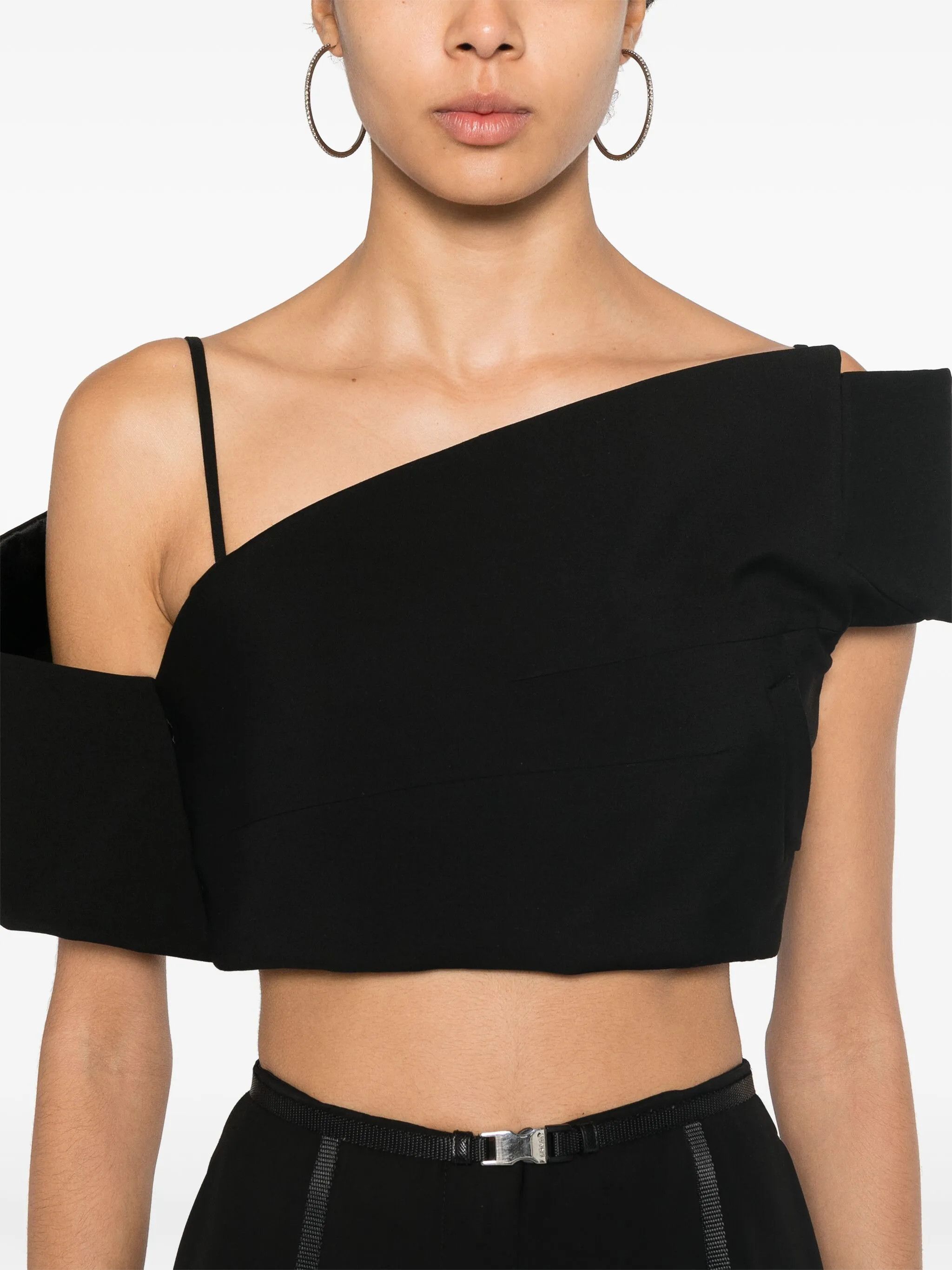 Alexander McQueen o1y0325 Top in Black Size S / US 4 / IT 40 - 5 Thumbnail