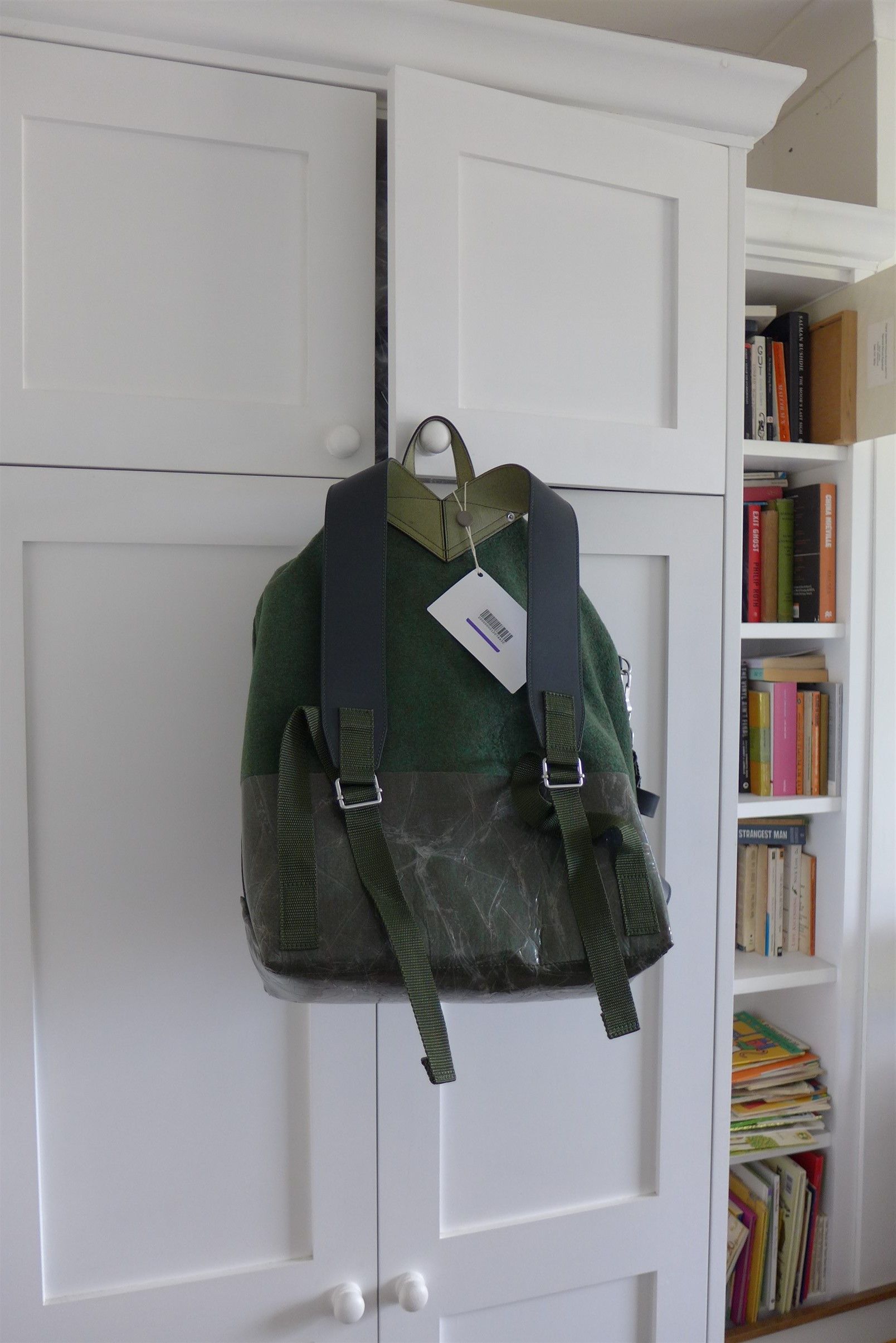 Maison Margiela Margiela FW21 Backpack - Green Felt & Calf Leather Size ONE SIZE - 2 Thumbnail