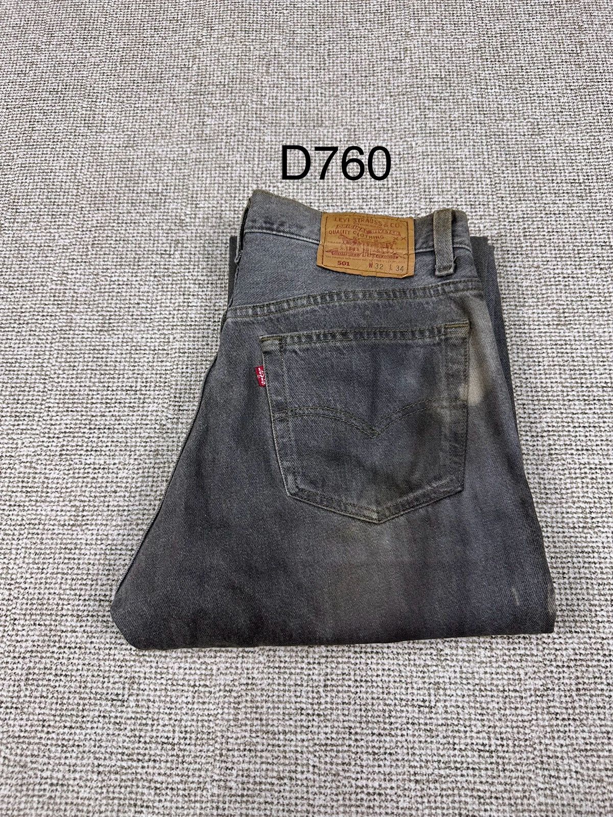 Levi's 90s Levis 501 Usa Grey Bleach Effect W30 D760 Size US 30 / EU 46 - 19 Thumbnail
