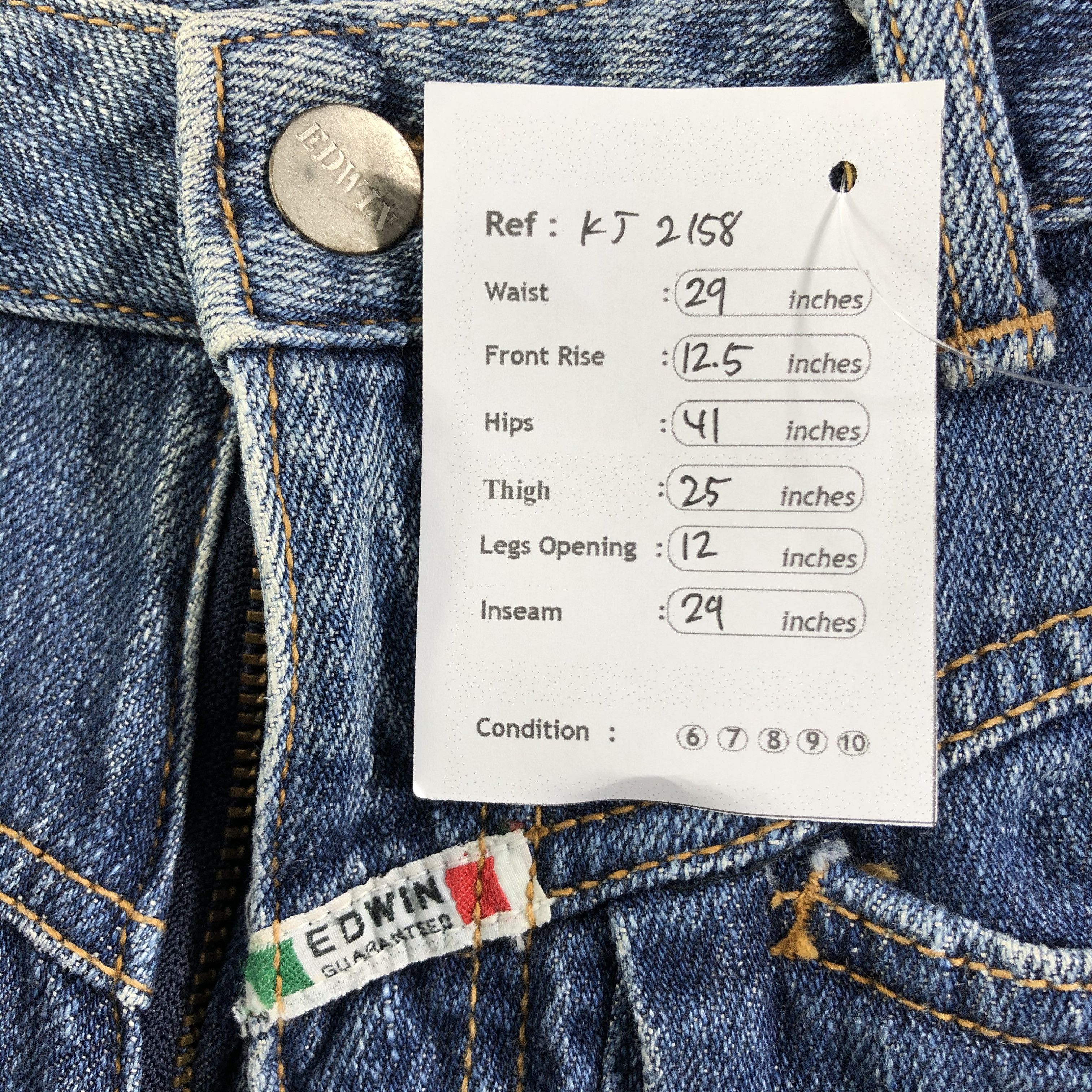 Edwin Vintage 90s Edwin Baggy Jeans KJ2158 Size US 29 - 9 Thumbnail