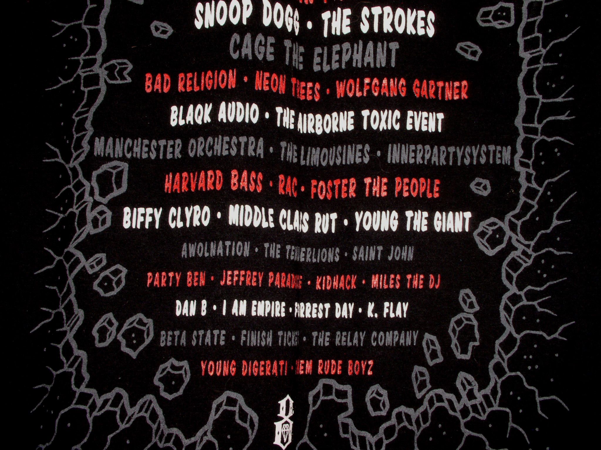 Rap Tees BFD Concert Shirt 2011 Mountain View Linkin Park Snoop Dogg Size US XL / EU 56 / 4 - 7 Thumbnail