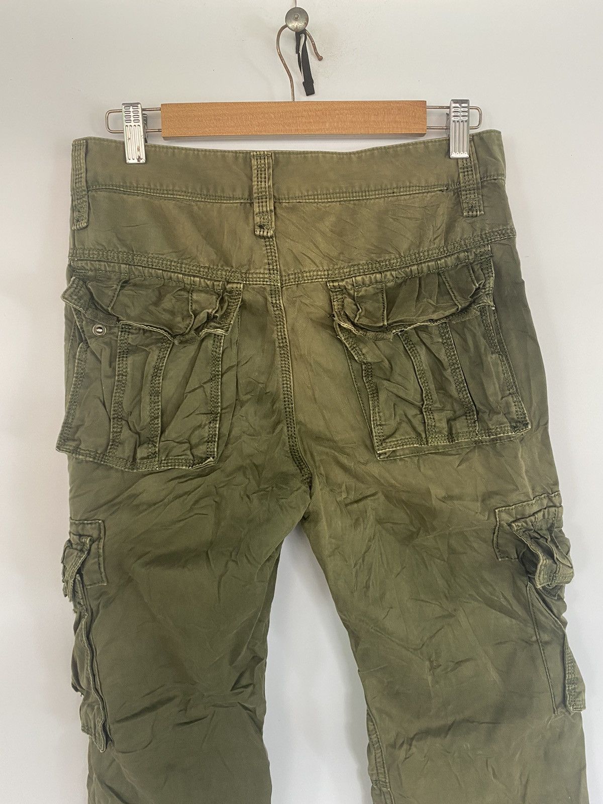 Japanese Brand FUHAO Cargo Multiple Pocket Green Army Pants Size US 30 / EU 46 - 9 Thumbnail