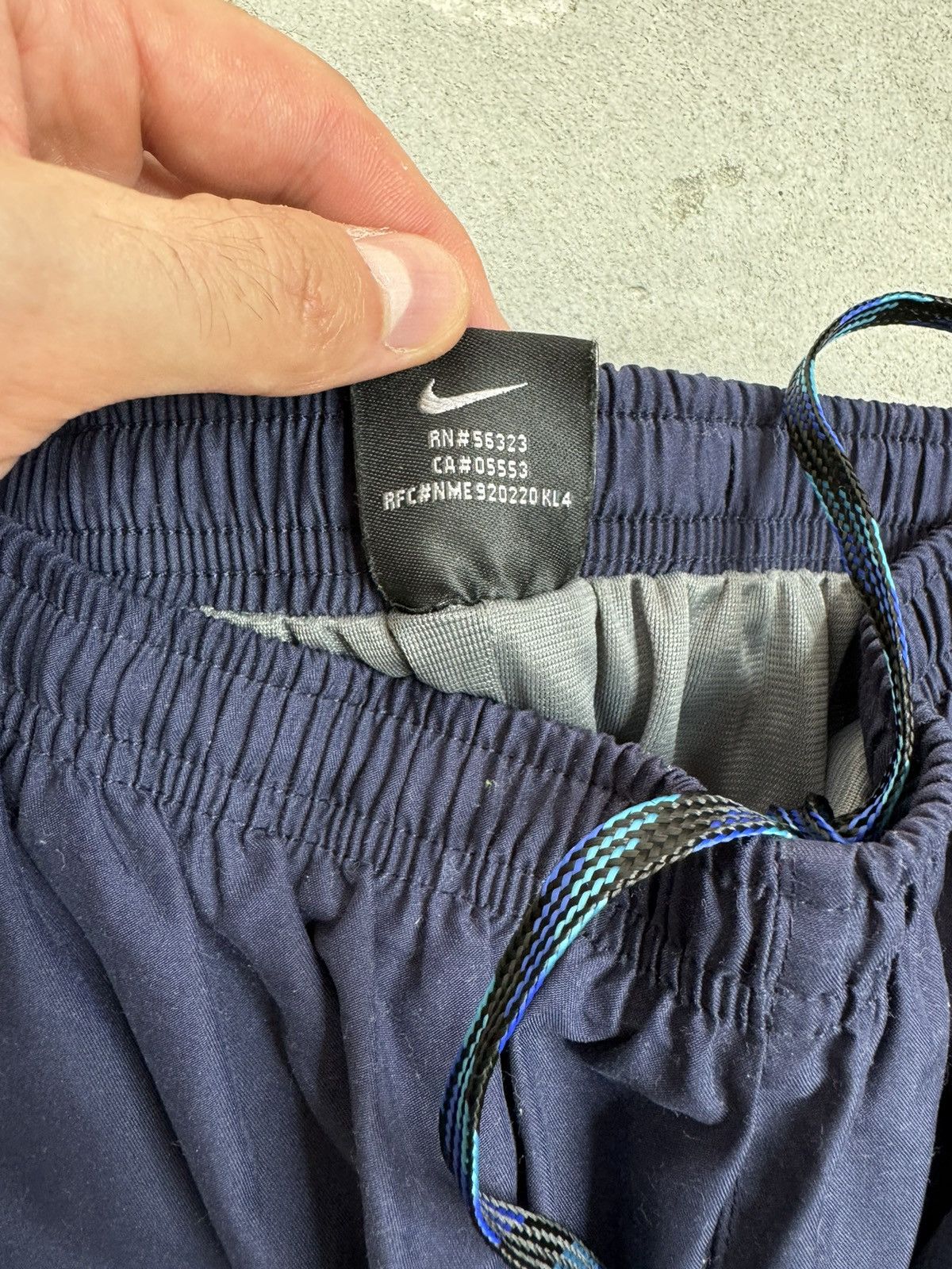Nike × Vintage Vintage Nike Nylon Cargo Track Pants Swoosh Drill Y2K Rap Size US 34 / EU 50 - 6 Thumbnail