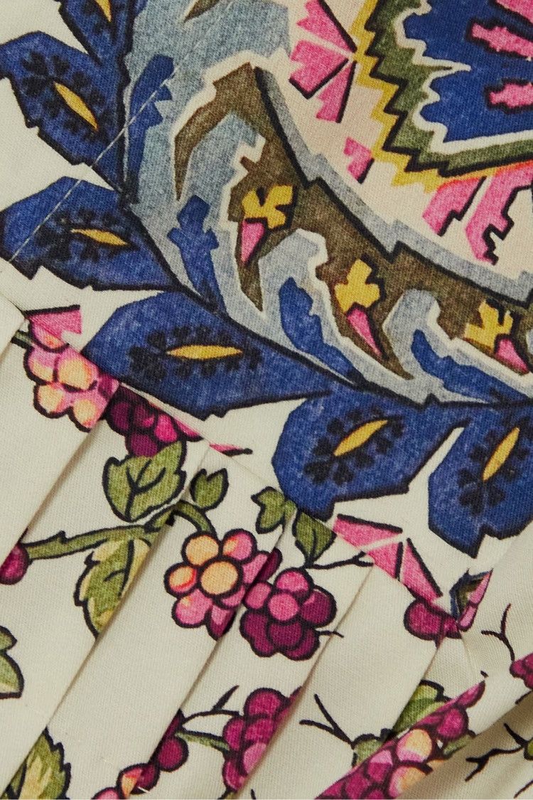 Etro ETRO Flower-print cotton-blend poplin Midi Dress MSRP $2450 Size XS / US 0-2 / IT 36-38 - 4 Thumbnail