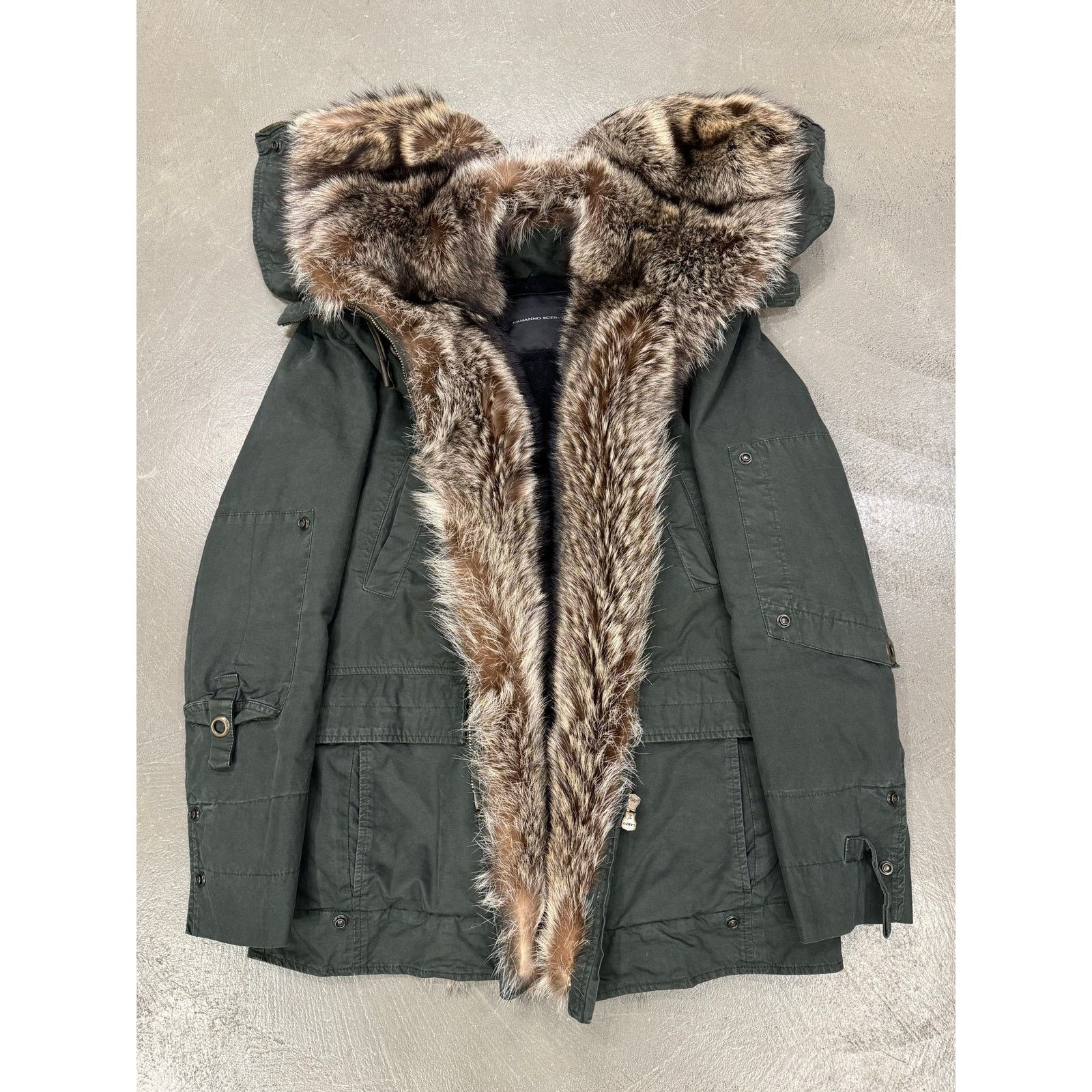 Ermanno Scervino 2010s Ermanno Scervino "Kanye" real marmot fur parka Size US L / EU 52-54 / 3 - 1 Thumbnail