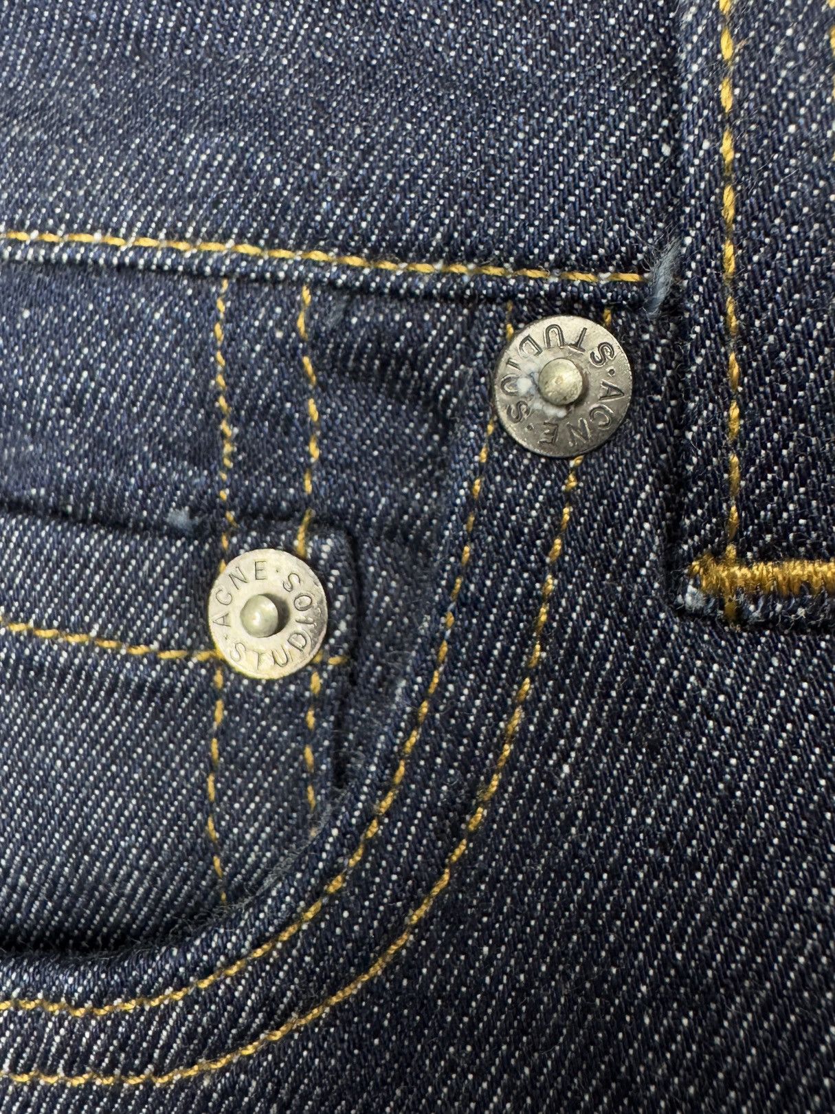 Acne Studios Acne Studios Ace Raw Skinny Fit Denim Jeans Blue Size US 29 - 5 Thumbnail
