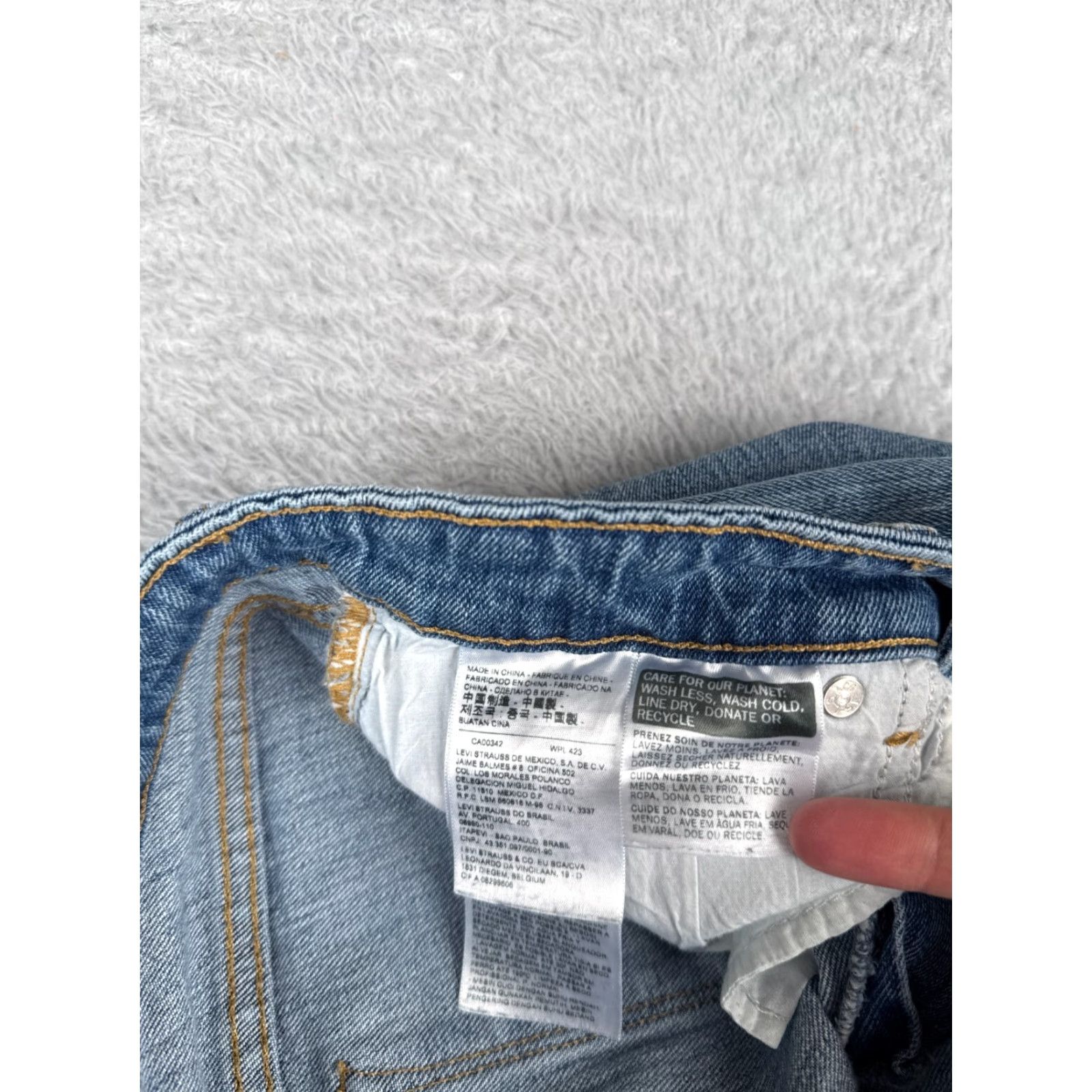 Levi's Levis Jeans 26 Blue Denim 711 Skinny Distressed Low Rise 26x29 Womens Size 26" / US 2 / IT 38 - 7 Thumbnail