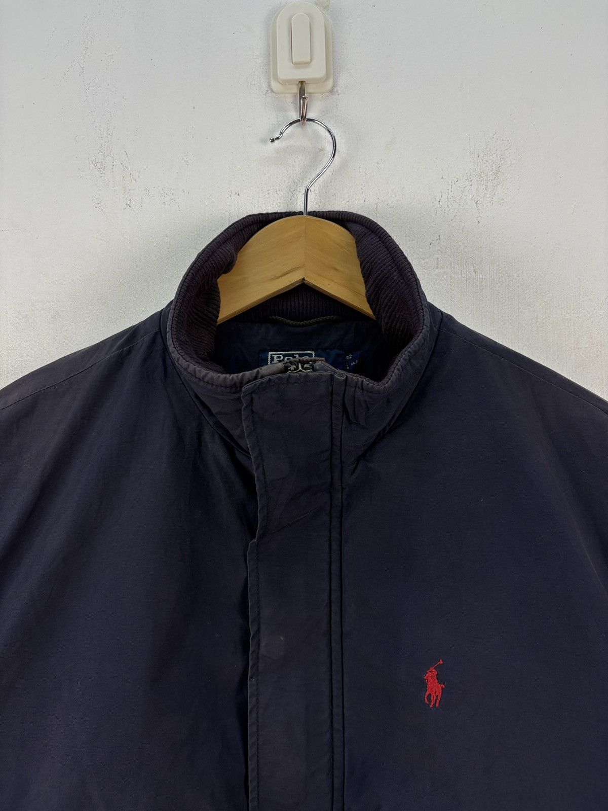 Polo Ralph Lauren Vintage Sunfaded Polo Ralph Lauren Bomber Jacket Navy Blue L Size US L / EU 52-54 / 3 - 3 Thumbnail