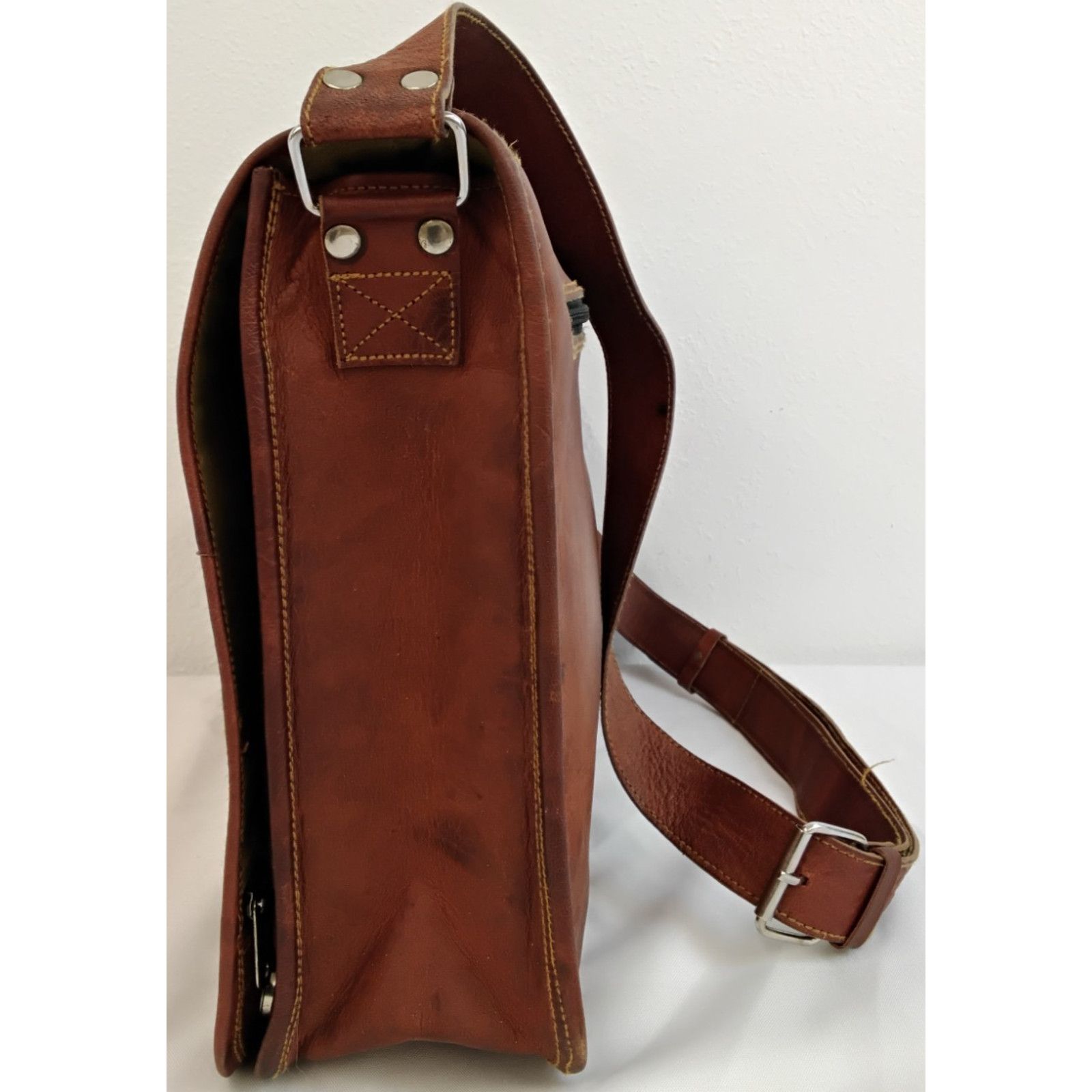 Carbon Carbon 2 Cobalt Messenger Bag Brown Full Grain Leather Size ONE SIZE - 6 Thumbnail