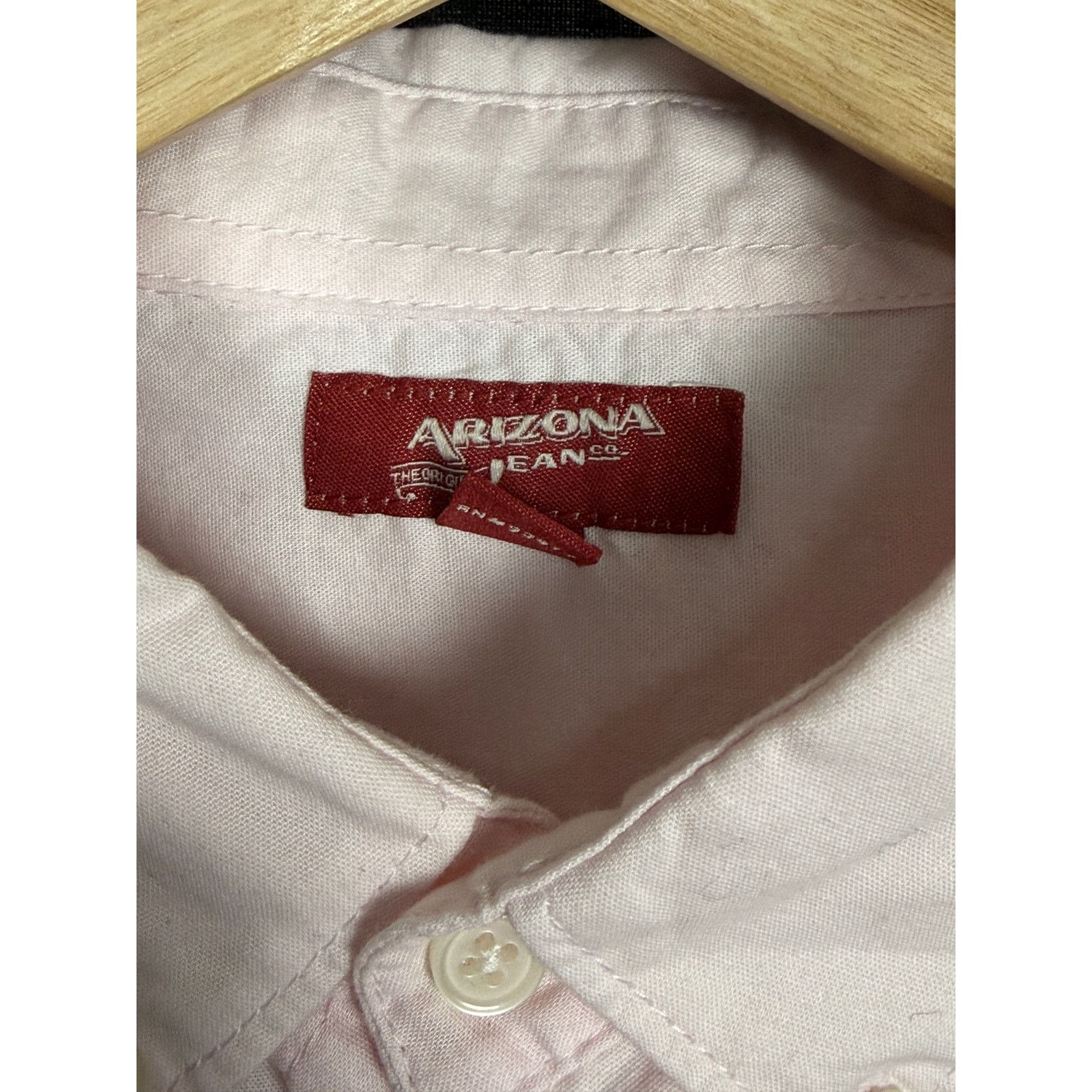 Arizona Jean Co. Arizona Barely Pink Short Sleeve Button Up Shirt Size M NWT Size US M / EU 48-50 / 2 - 3 Thumbnail