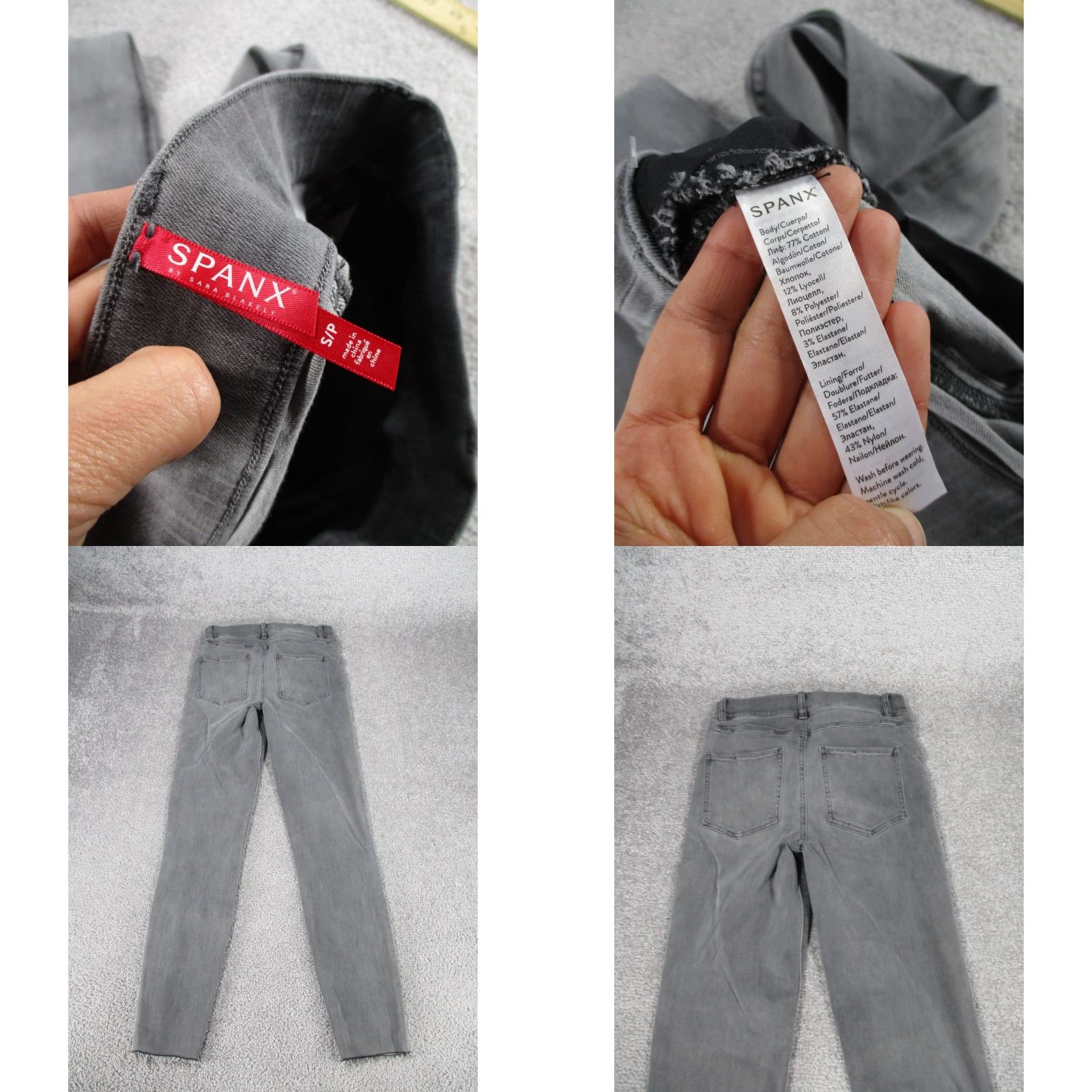 Spanx Spanx Jeggings Skinny Distressed Womens Small Gray NEW Size 28" / US 6 / IT 42 - 8 Thumbnail