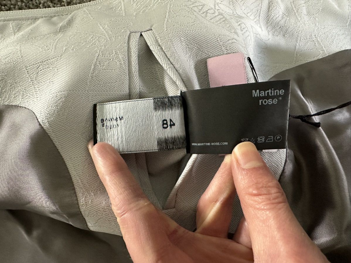 Martine Rose [NEW] $1190 SS22 Tailored Track Jacket Wool Jacquard Grey Size US M / EU 48-50 / 2 - 11 Thumbnail