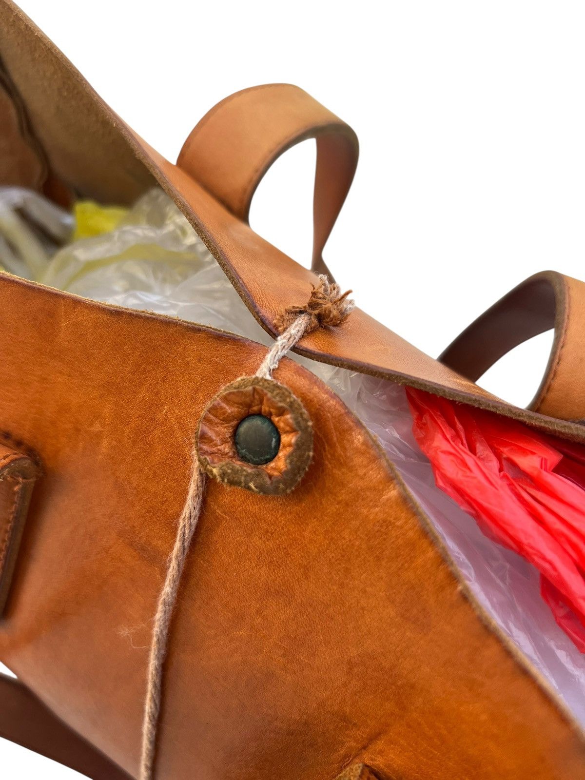 Leather Sot Japan Stains Patina Leather Toto Bag Size ONE SIZE - 19 Thumbnail