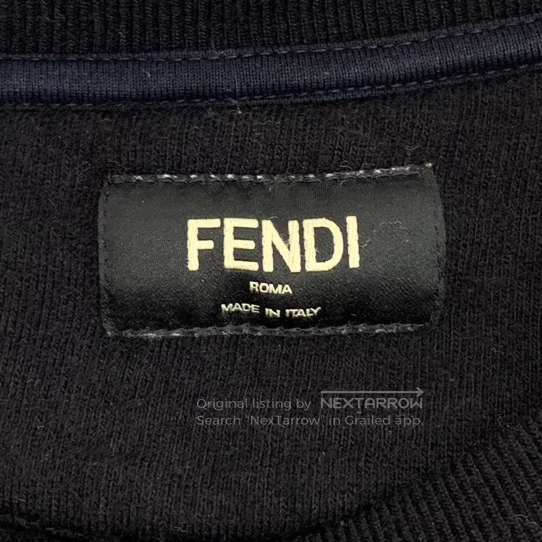 Fendi Fendi Black Graffiti Letter Embroidered Wool Crewneck Long Size US S / EU 44-46 / 1 - 5 Thumbnail