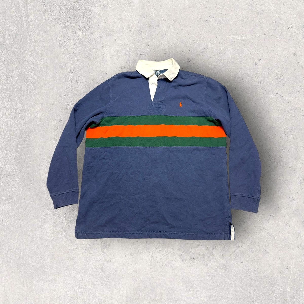 Polo Ralph Lauren × Vintage Vintage Polo long sleeve rugby shirt Size US L / EU 52-54 / 3 - 1 Thumbnail