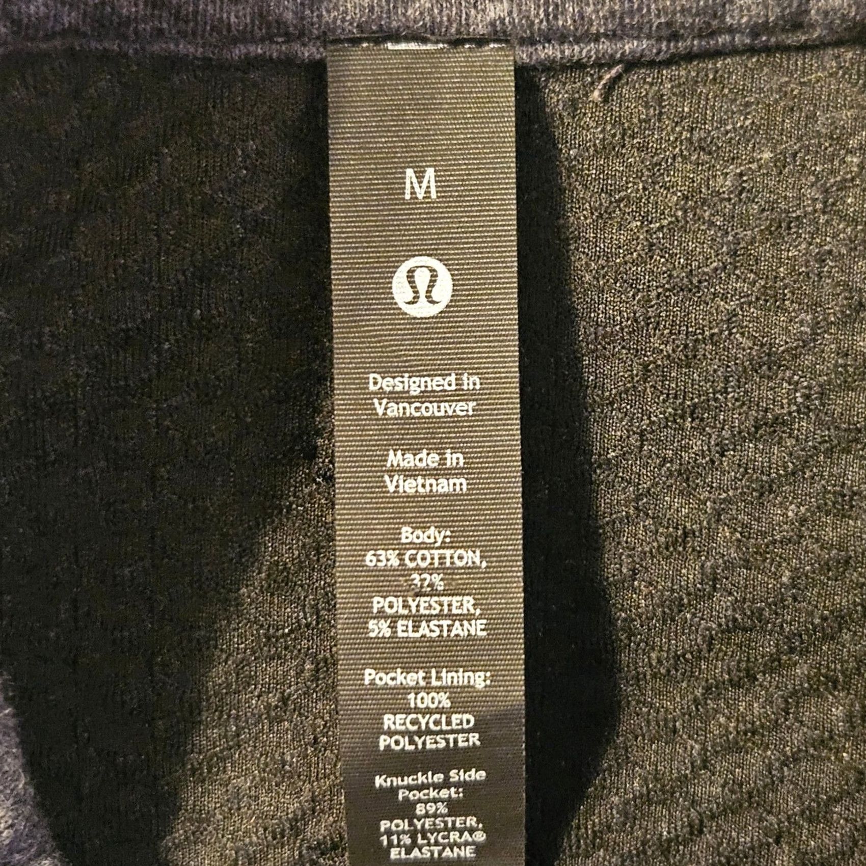 Lululemon Lululemon Mens Medium Gray Textured Double-Knit Cotton Half Zip M3EOYS Size US M / EU 48-50 / 2 - 5 Thumbnail
