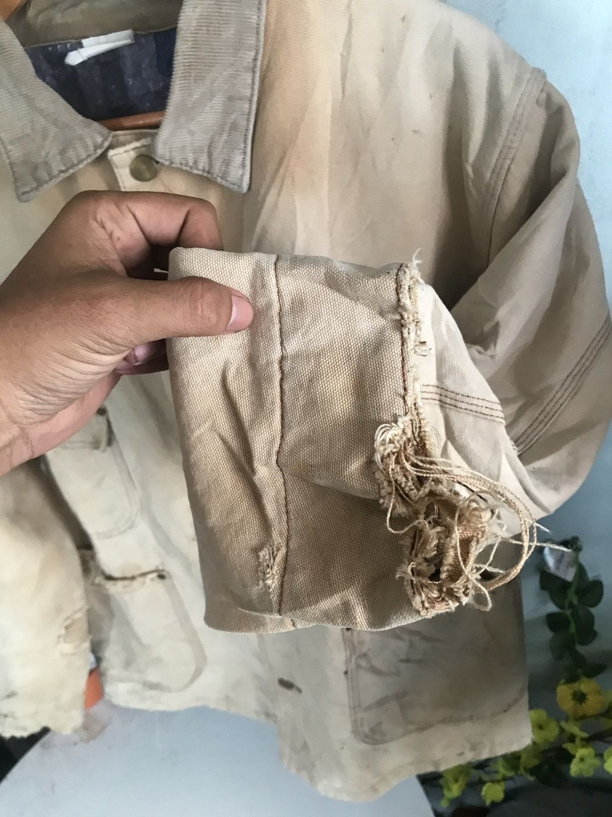 Carhartt × Vintage 80s Carhartt Distress Jacket Nice design Size US L / EU 52-54 / 3 - 14 Thumbnail