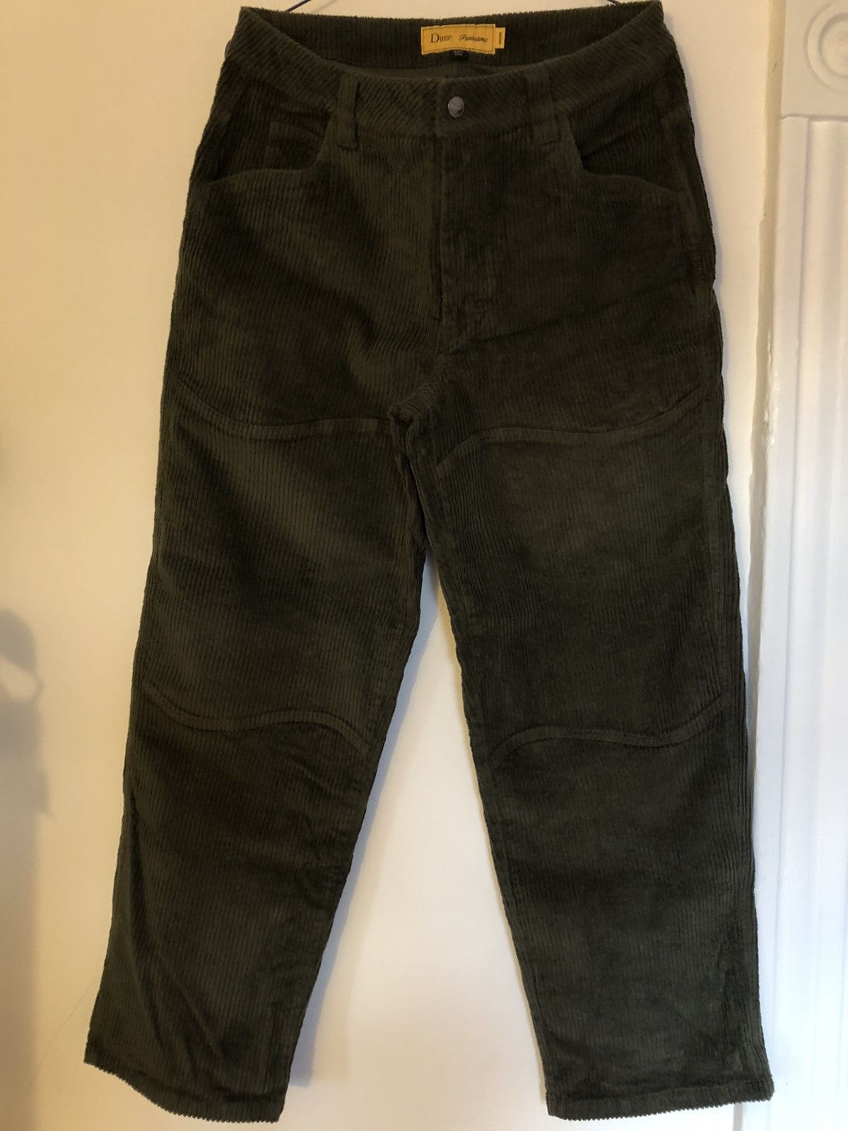 image of Dime Baggy Corduroy Pants in Dark Green, Men's (Size 32)