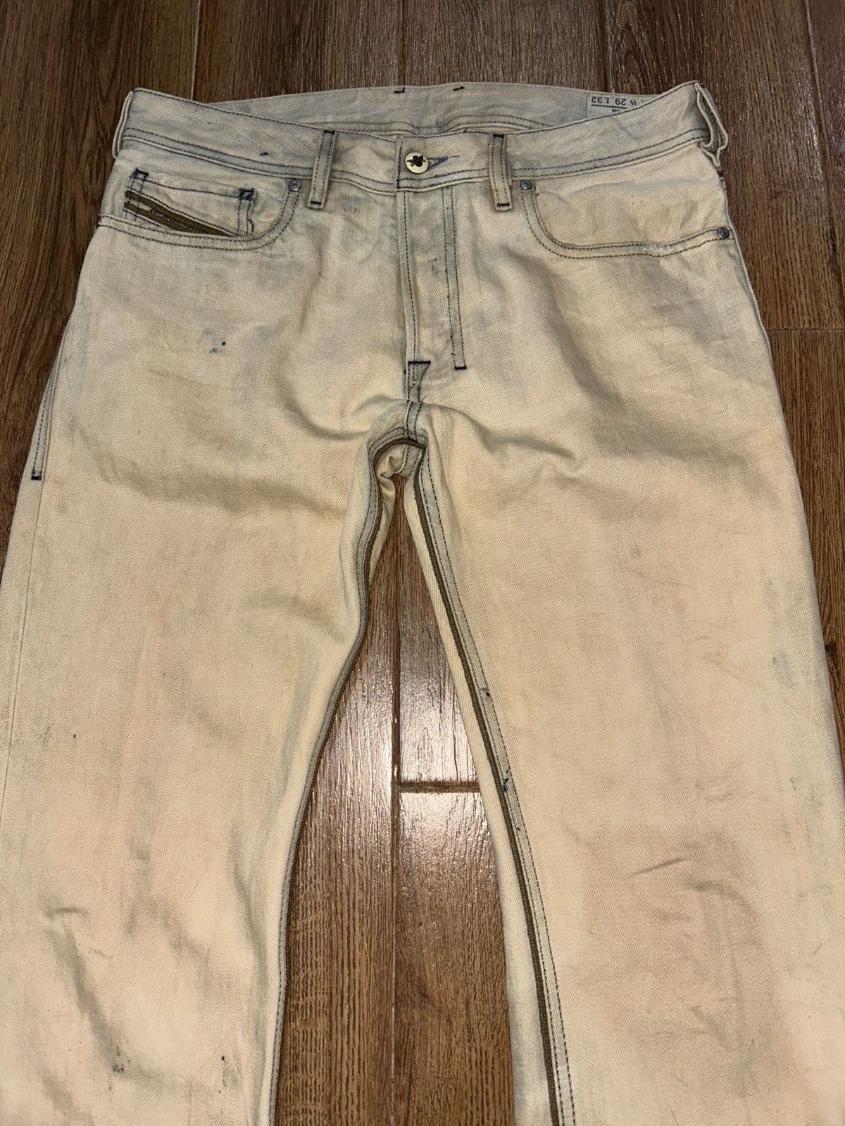 Tornado Mart Diesel Zatiny Mudwash Distressed Bootcut Jeans Size US 32 / EU 48 - 4 Thumbnail