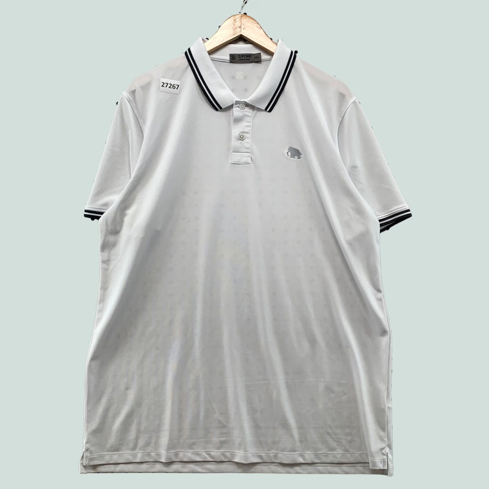 G/FORE G/Fore Polo Shirt Mens 2XL White Collared Elephant Logo Golf Casual 25x32.5 Size US XXL / EU 58 / 5 - 1 Thumbnail