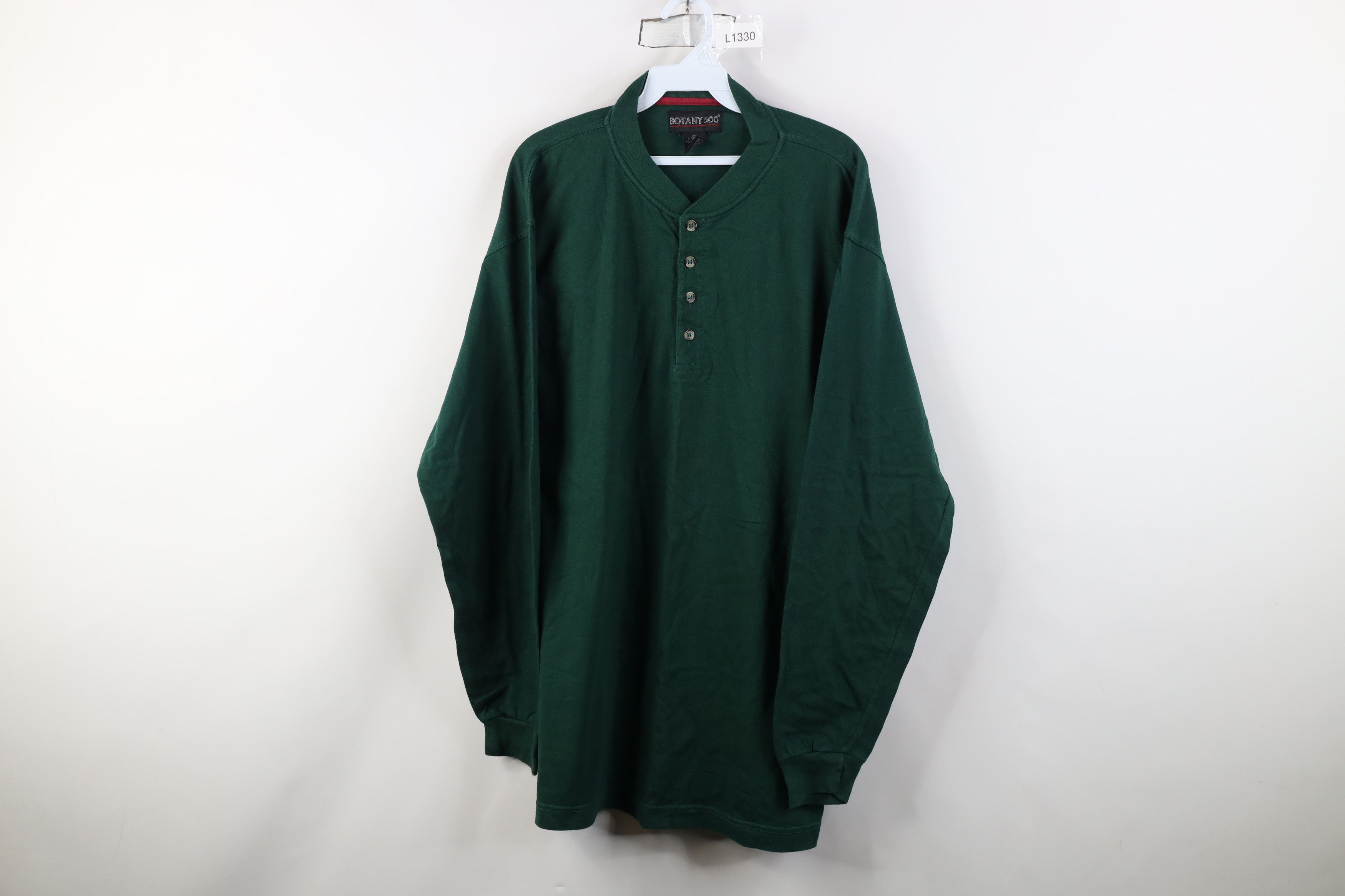Vintage Vintage 90s Streetwear Cotton Long Sleeve Henley T-Shirt Size US L / EU 52-54 / 3 - 1 Thumbnail