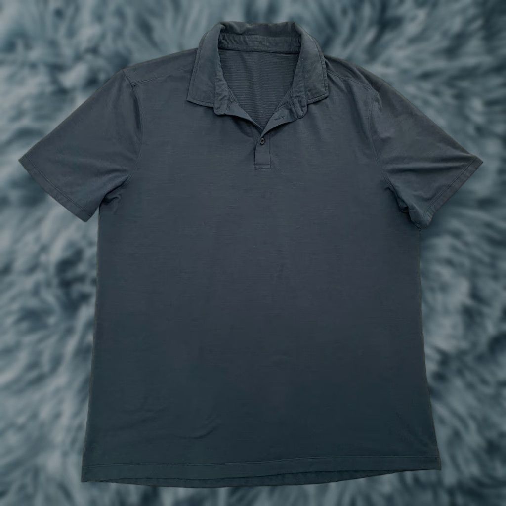 Lululemon Lululemon Tech Polo Shirt Mens XL Short Sleeve Blue Button Collar Polo Shirt XL Blue Lululemon Size US XL / EU 56 / 4 - 1 Thumbnail
