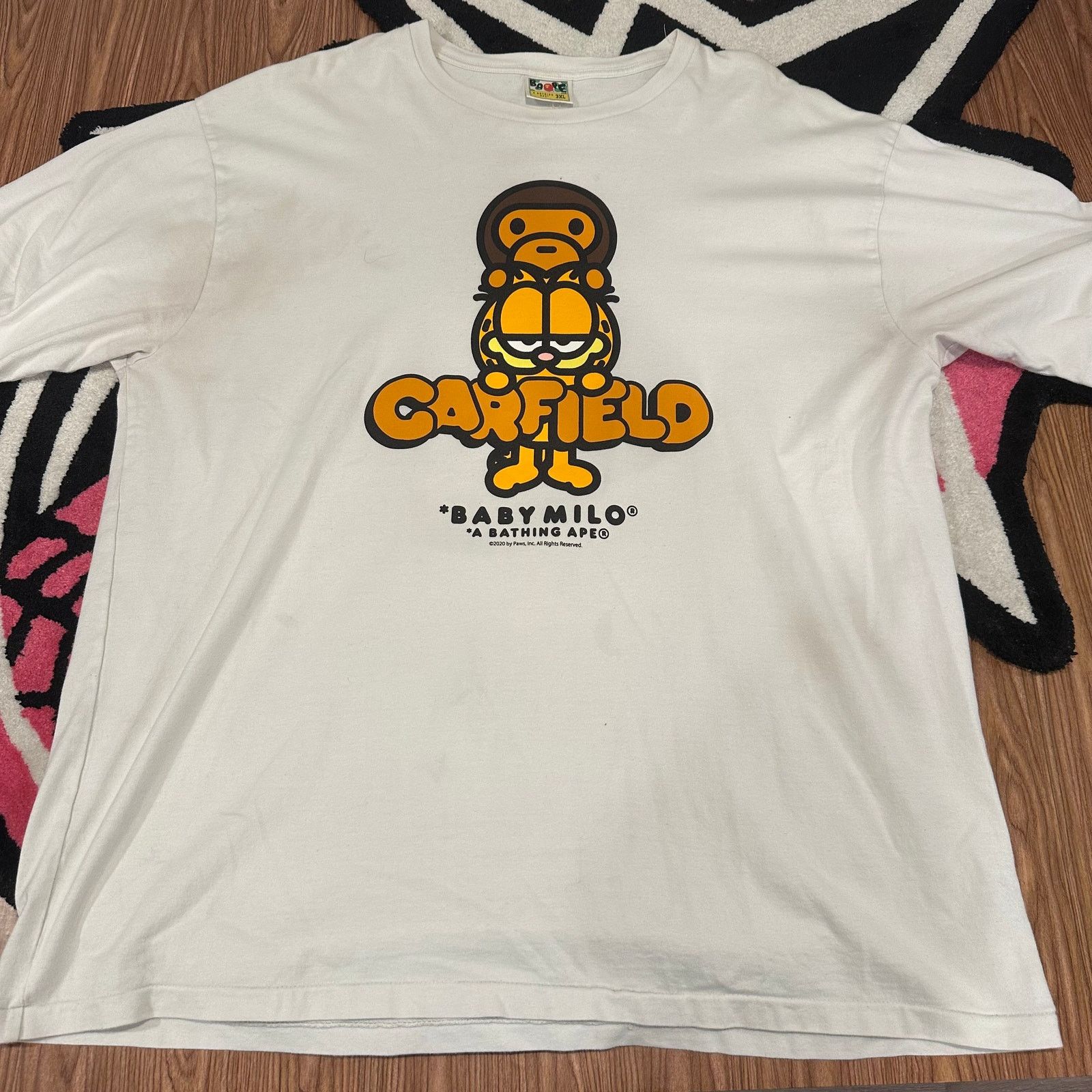 Bape BAPE x Garfield #2 Tee - White - Size 3XL - Used Size US XXL / EU 58 / 5 - 2 Thumbnail