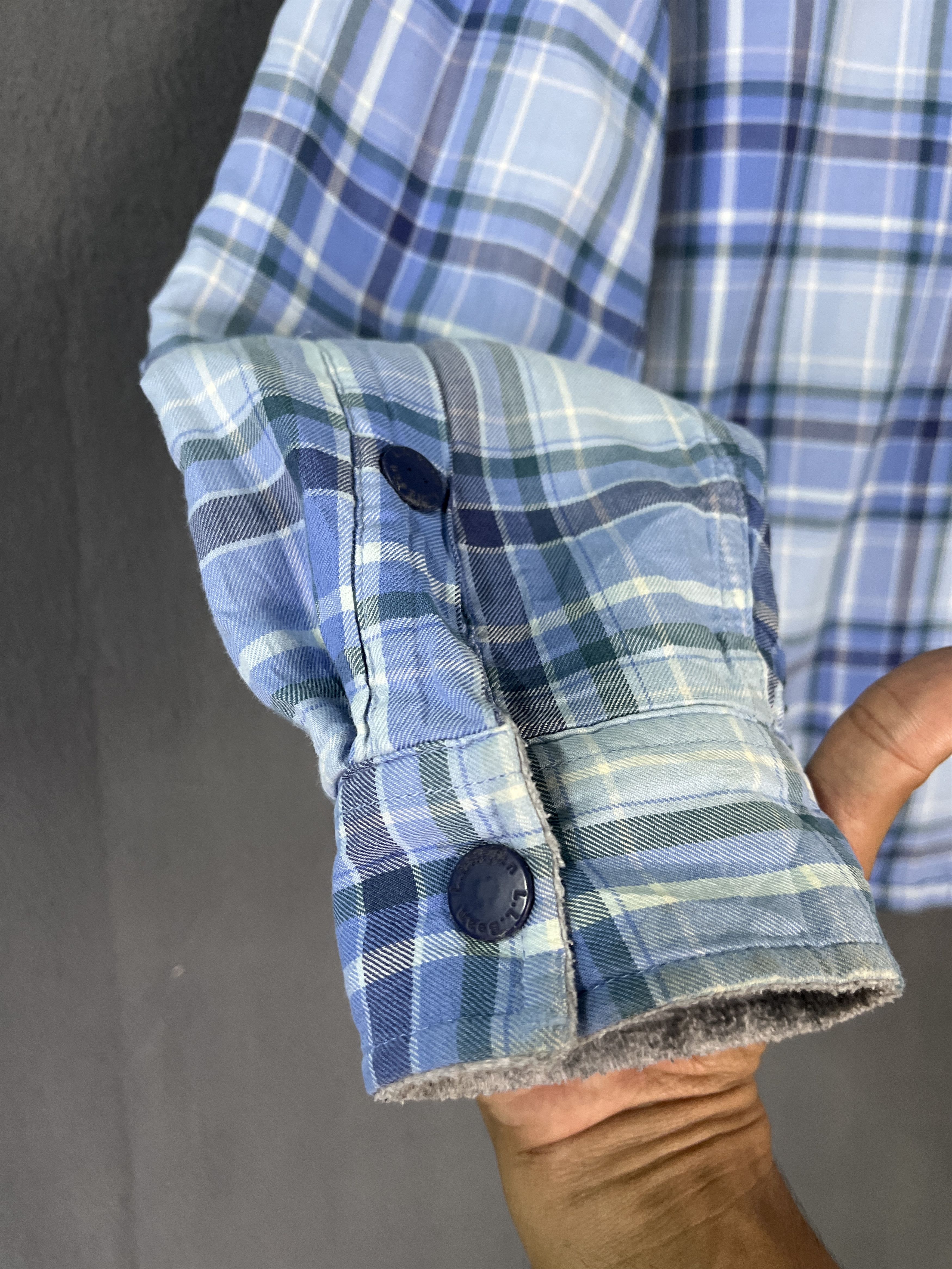 L.L. Bean Vintage L.L Bean Plaid Button Up Shirt Jacket Fleece Lined Size US S / EU 44-46 / 1 - 8 Thumbnail