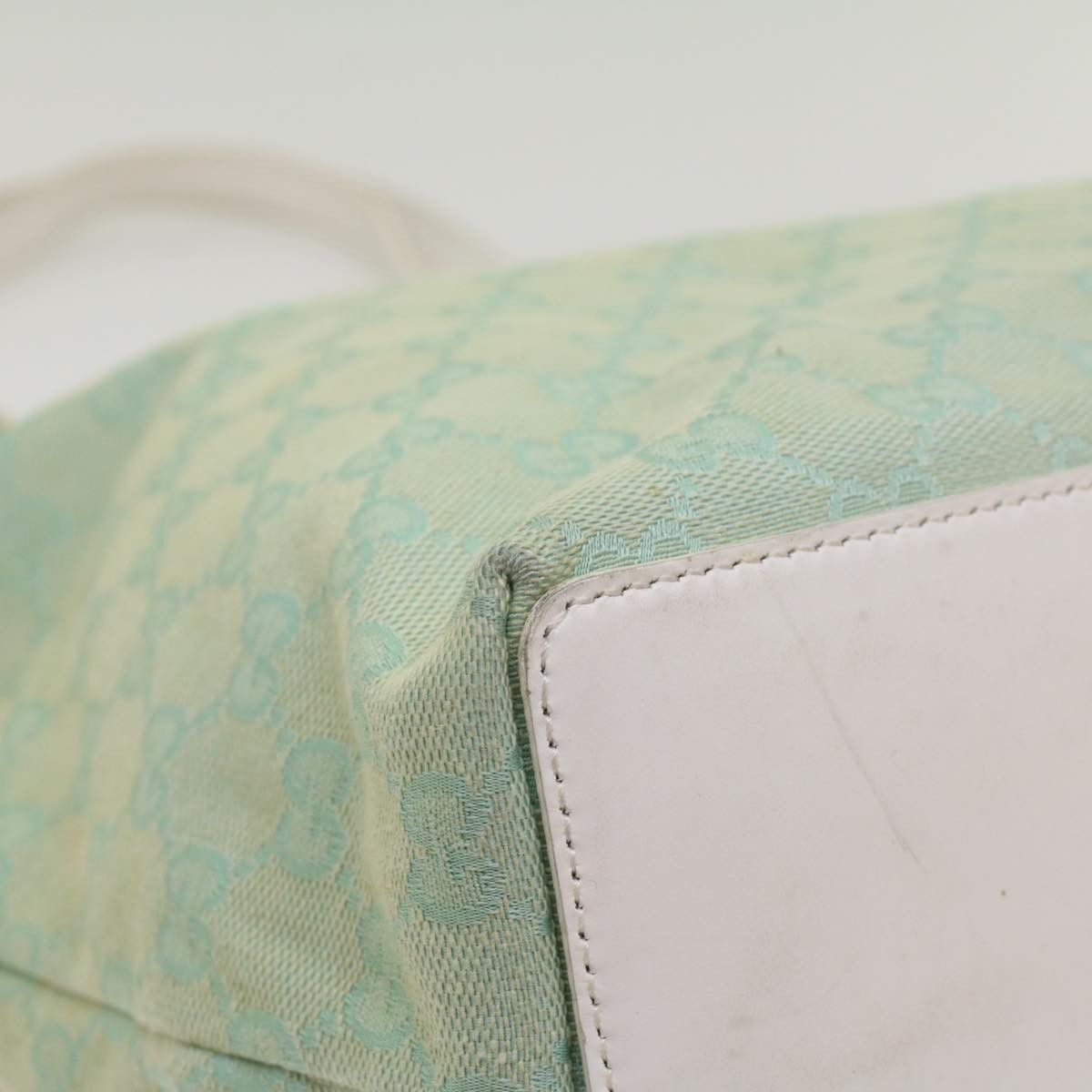 Gucci GUCCI GG Canvas Tote Bag Light Blue 002 002 Size ONE SIZE - 14 Thumbnail
