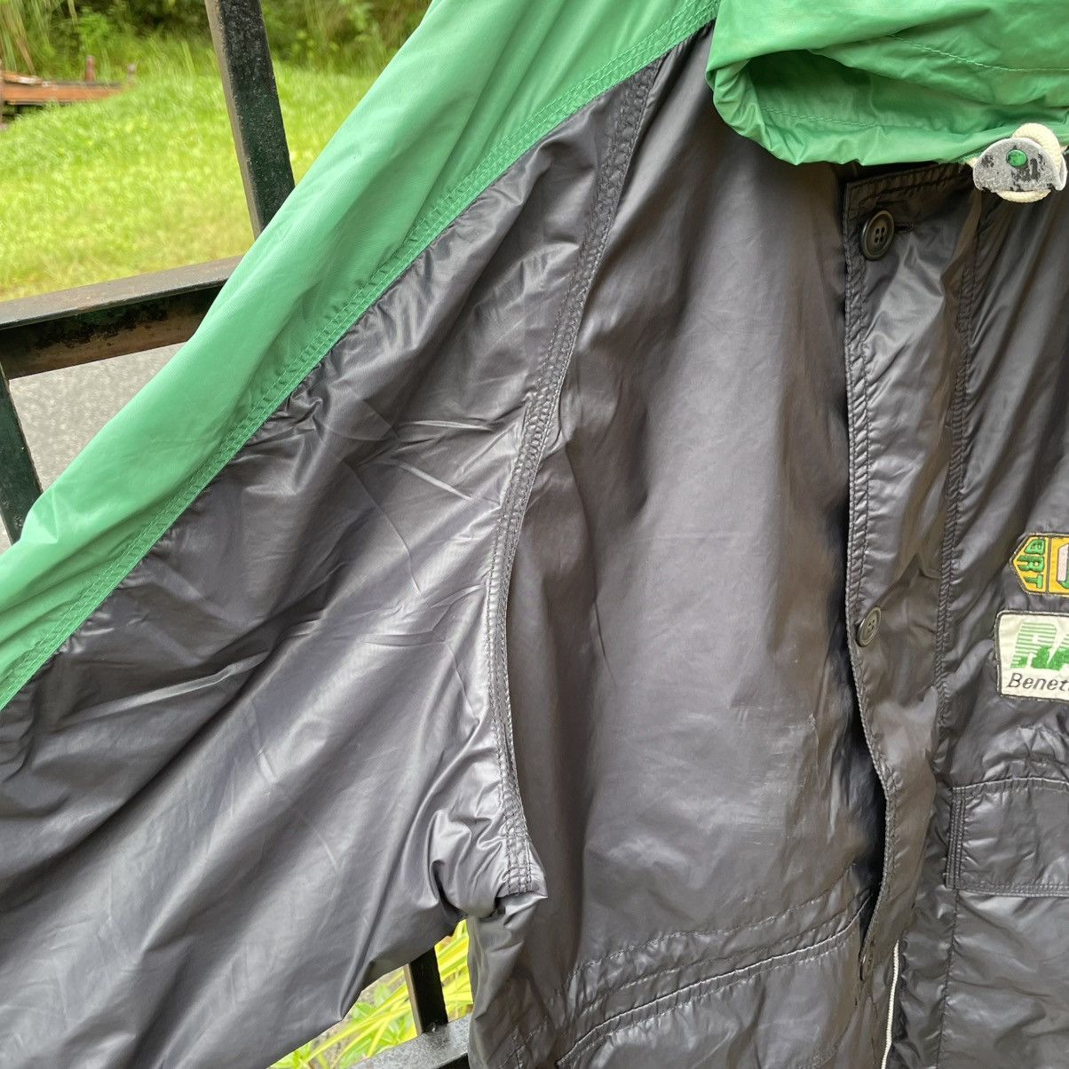 Benetton 🔥Benetton Formula One Two Layer Hooned Windbreaker Jacket Size US XL / EU 56 / 4 - 7 Thumbnail