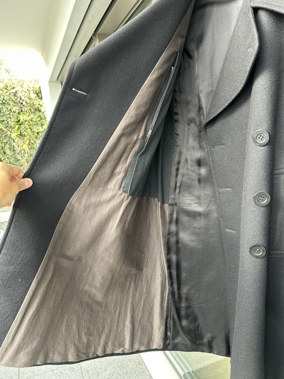 Rick Owens Rick Owens Virgin Wool Cashmere Trench Coat Size US L / EU 52-54 / 3 - 5 Thumbnail