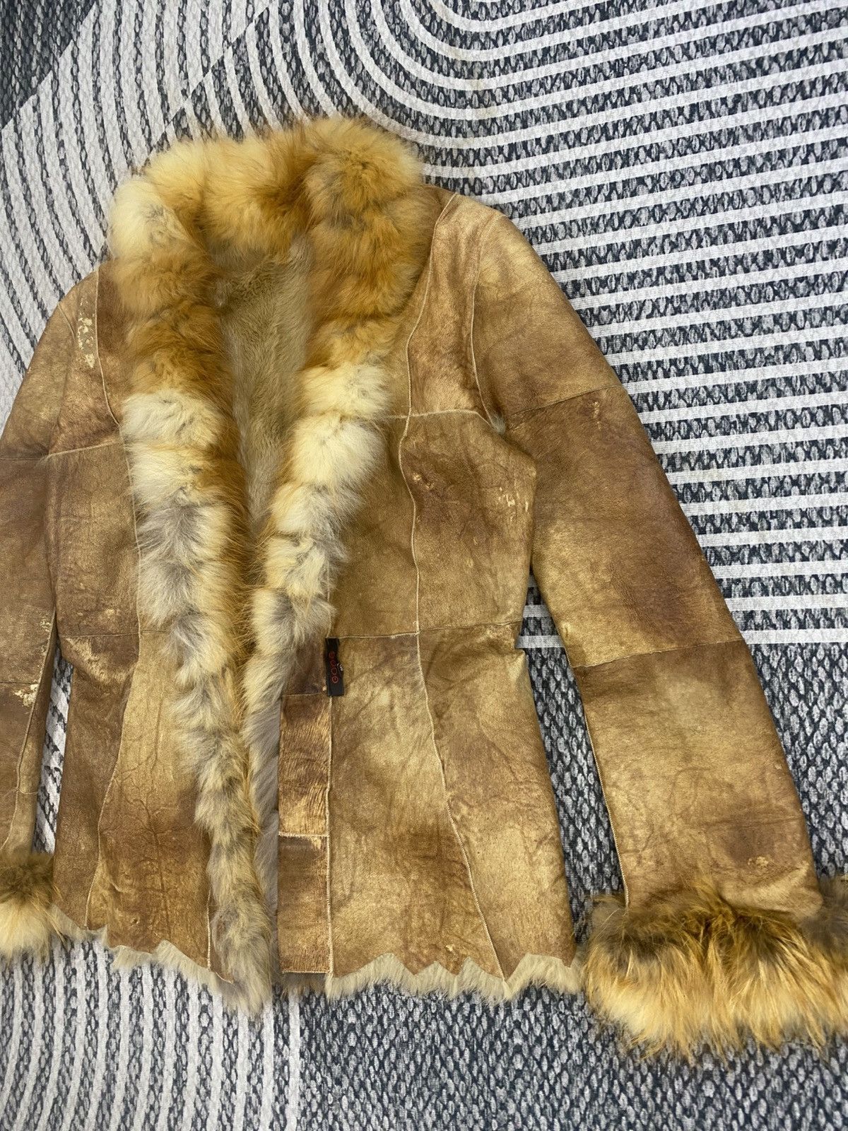 Japanese Brand Vtg Afghan Shearling Suede Fur Trim Penny Lane Coat Jacket Size M / US 6-8 / IT 42-44 - 4 Thumbnail