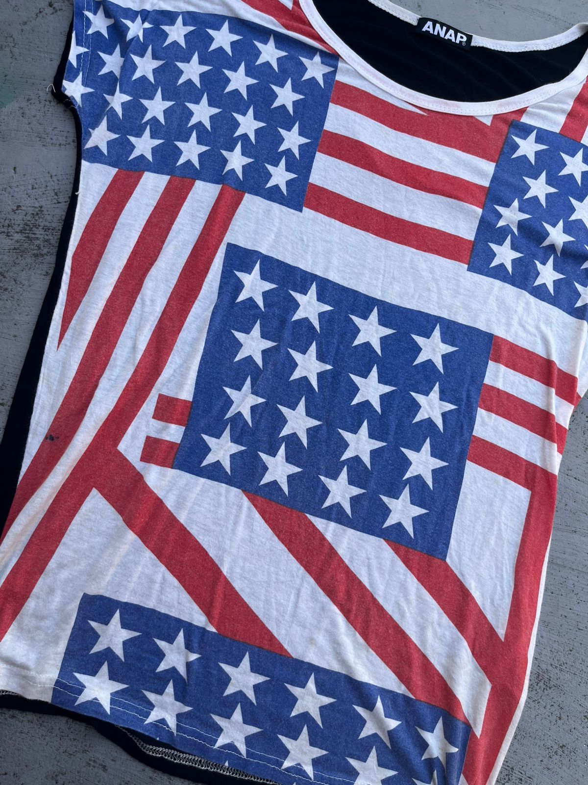 Japanese Brand Japanese Anap American Flag Tshirt for Ladies Size S / US 4 / IT 40 - 2 Thumbnail