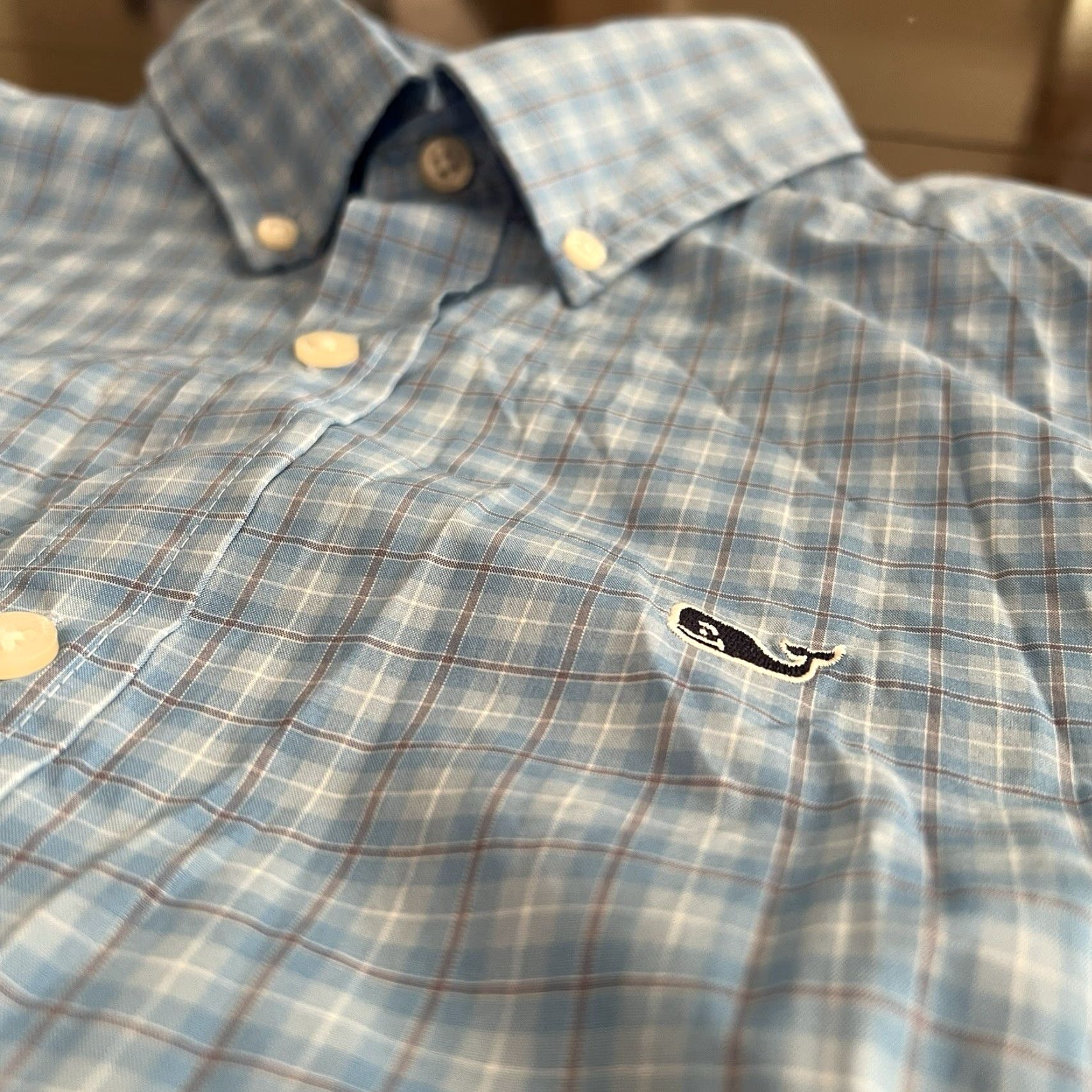 Vineyard Vines VINEYARD VINES Performance Classic Fit Button-Up Shirt Men’s Small Blue Plaid Long Sleeve Preppy Size US S / EU 44-46 / 1 - 2 Thumbnail