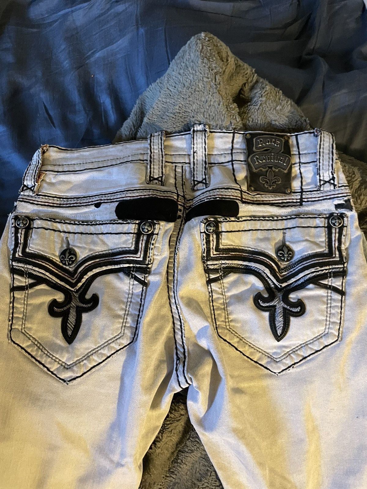 rock revival biker jeans