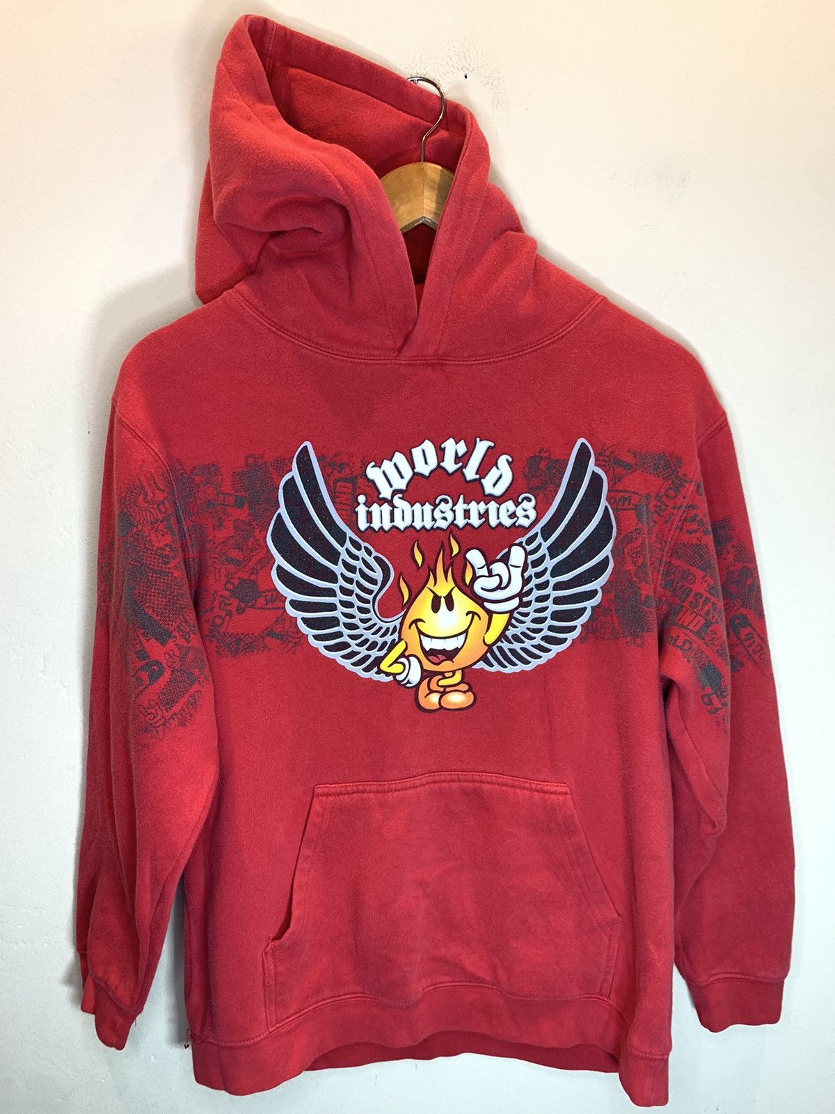 World Industries *RARE* Vintage World Industries Flameboy Skateboard Hoodie Size US XS / EU 42 / 0 - 1 Thumbnail