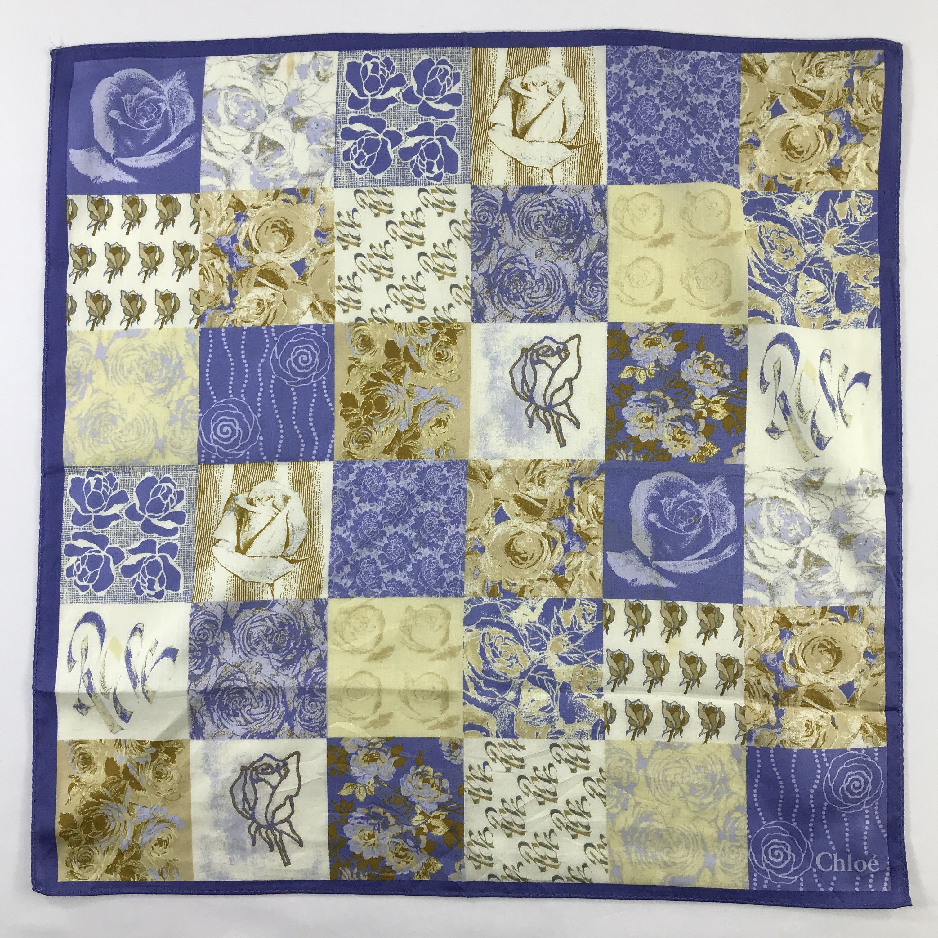 Chloe × Vintage Chloe Bandana / Handkerchief / Neckerchief - S717 Size ONE SIZE - 1 Thumbnail