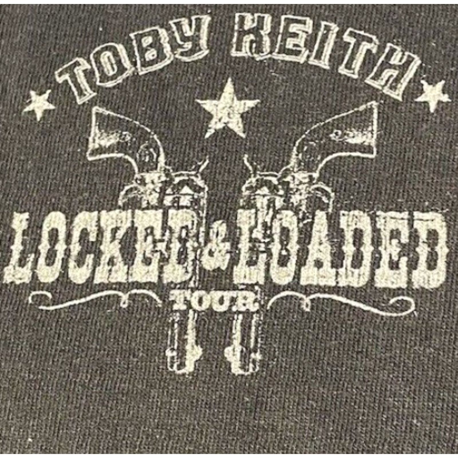 Vintage Toby Keith Tour Shirt Band Country Music Locked and Loaded USA Mens XL Crew 2011 Size US XL / EU 56 / 4 - 3 Thumbnail