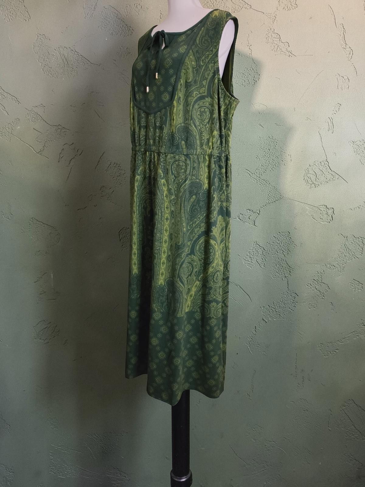 Other Isaac Mizrahi Live! Sleeveless Dress Size 2XP Green Paisley Size XXL / US 16-18 / IT 52-54 - 4 Thumbnail
