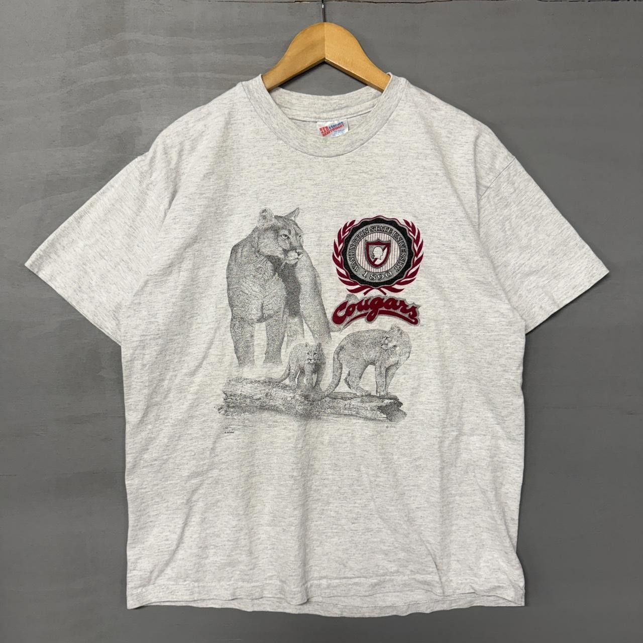 Vintage Washington State University Cougars Grey 90s Tee Shirt Large Size US L / EU 52-54 / 3 - 1 Thumbnail