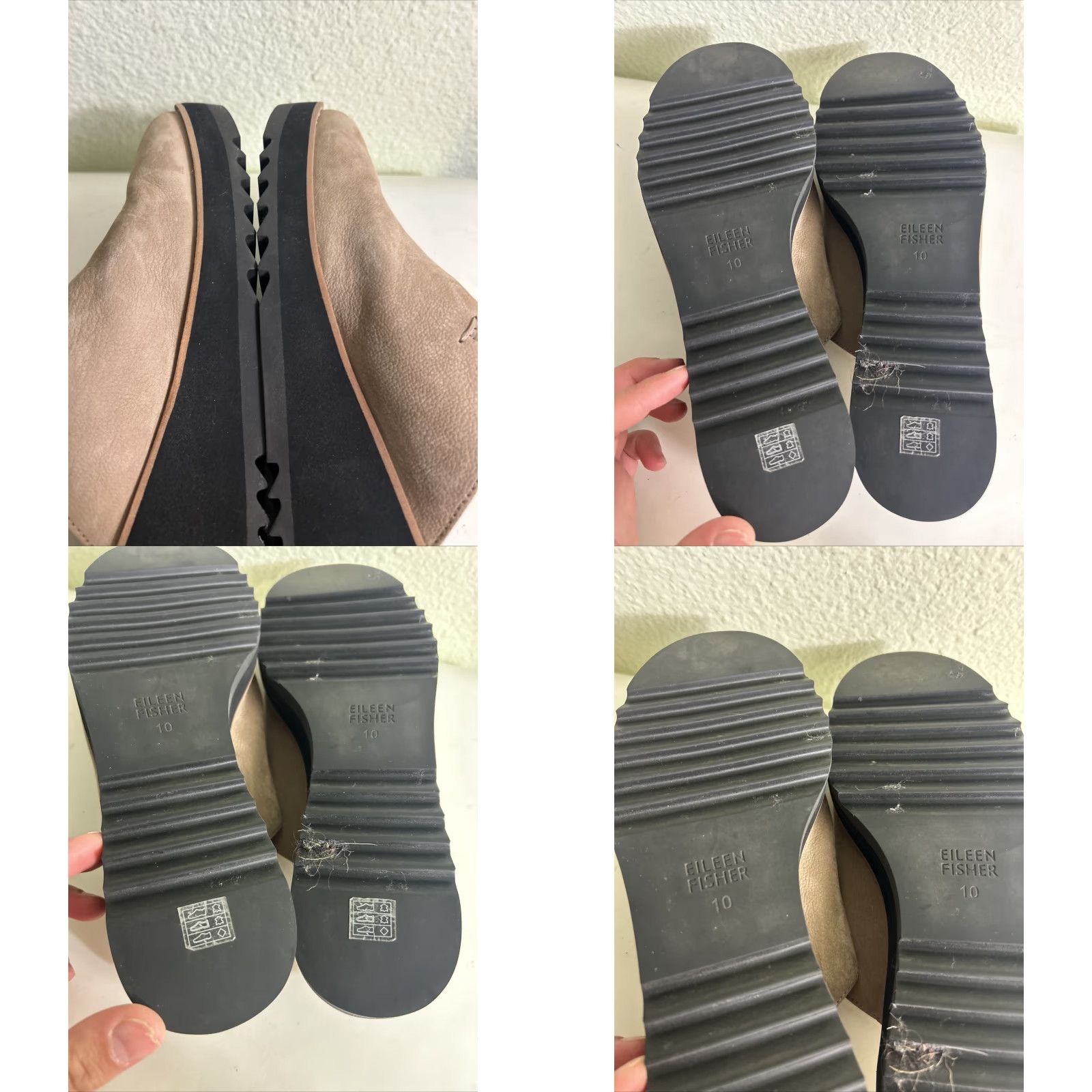 Eileen Fisher Eileen Fisher Loti Tumbled Nubuck Wedge Mule Slip On Shoes Tan Women Size 10 Mules Size US 10 / IT 40 - 10 Thumbnail